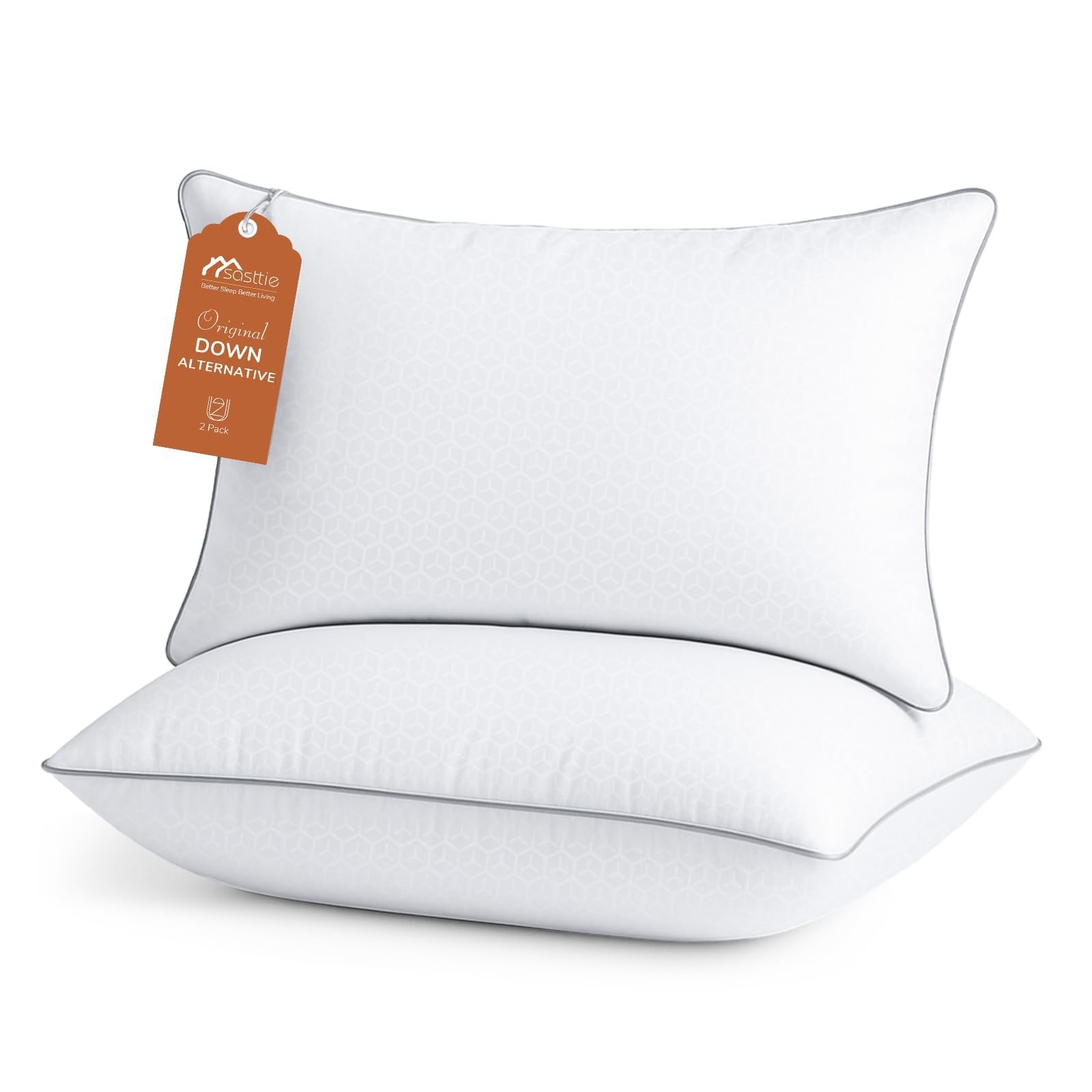 Pillows Queen Size Set of 2, Bed Pillows for Side, Back, and Stomach Sleepers...