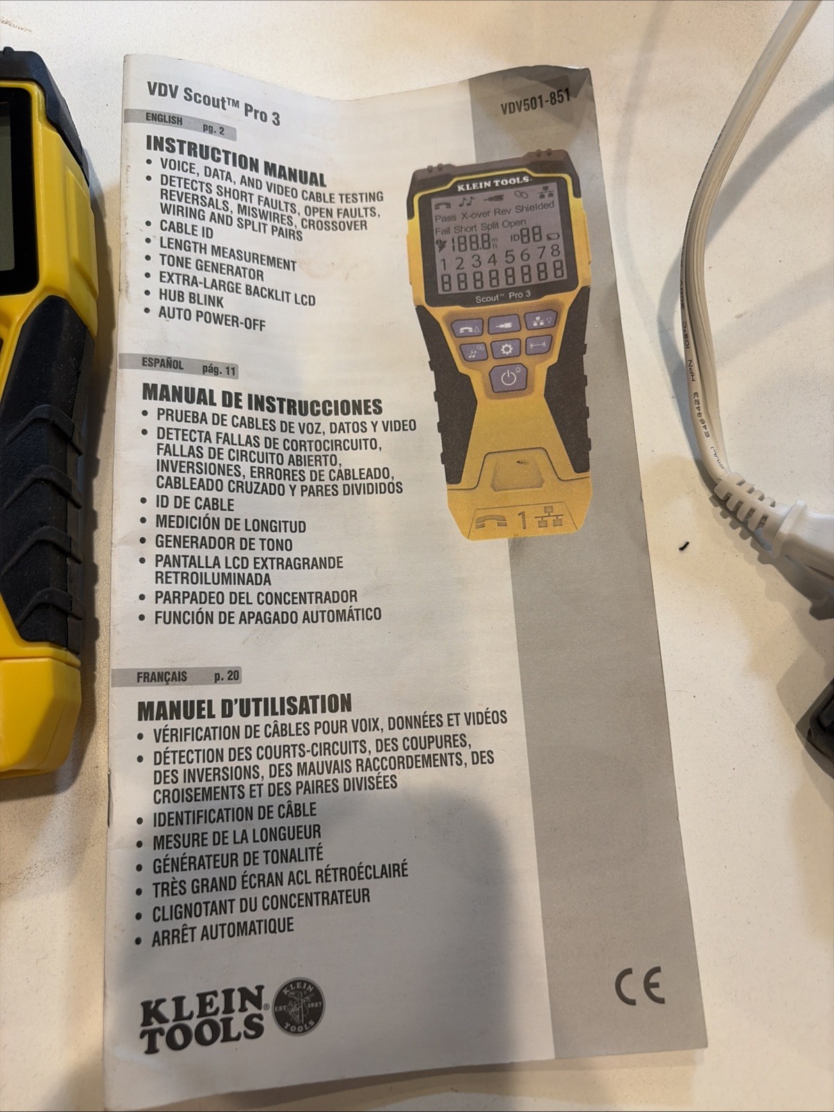 Klein Tools VDV501-851 Scout Pro 3 Cable Tester Kit
