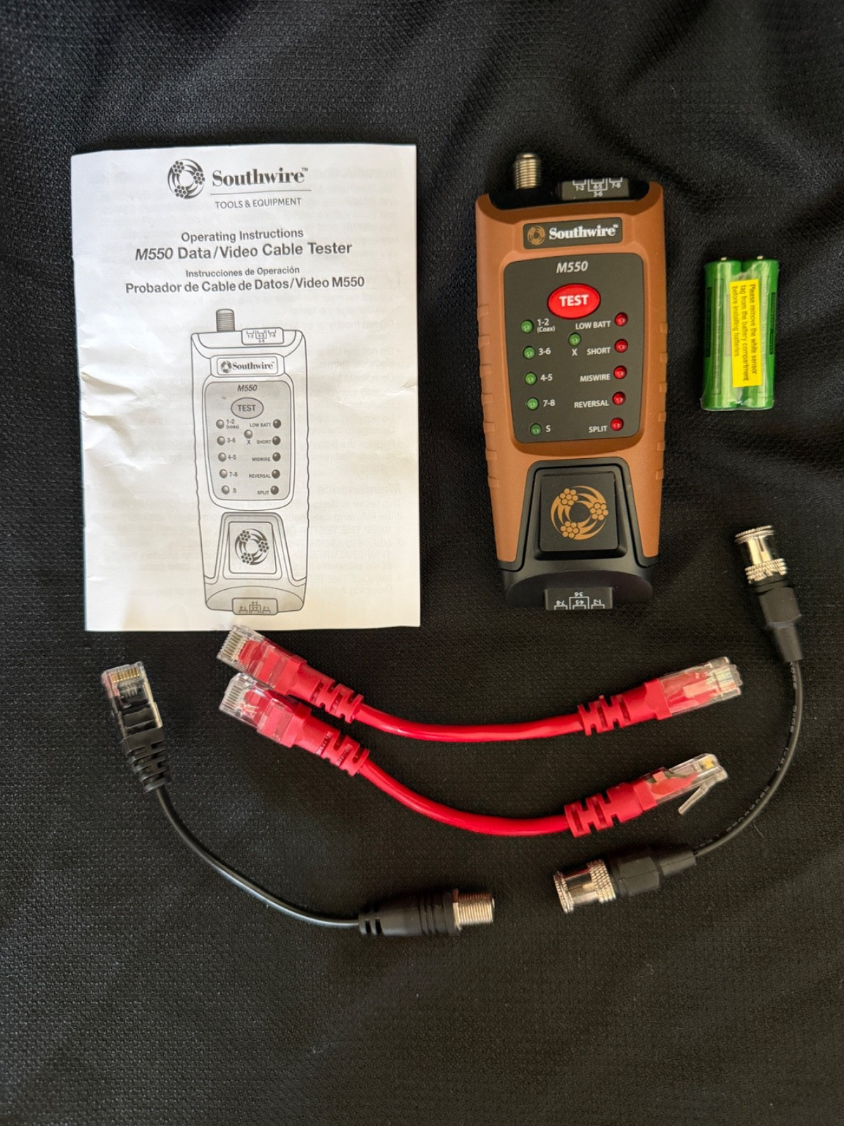 Southwire M550 Data & Video Cable Tester **Please Read**