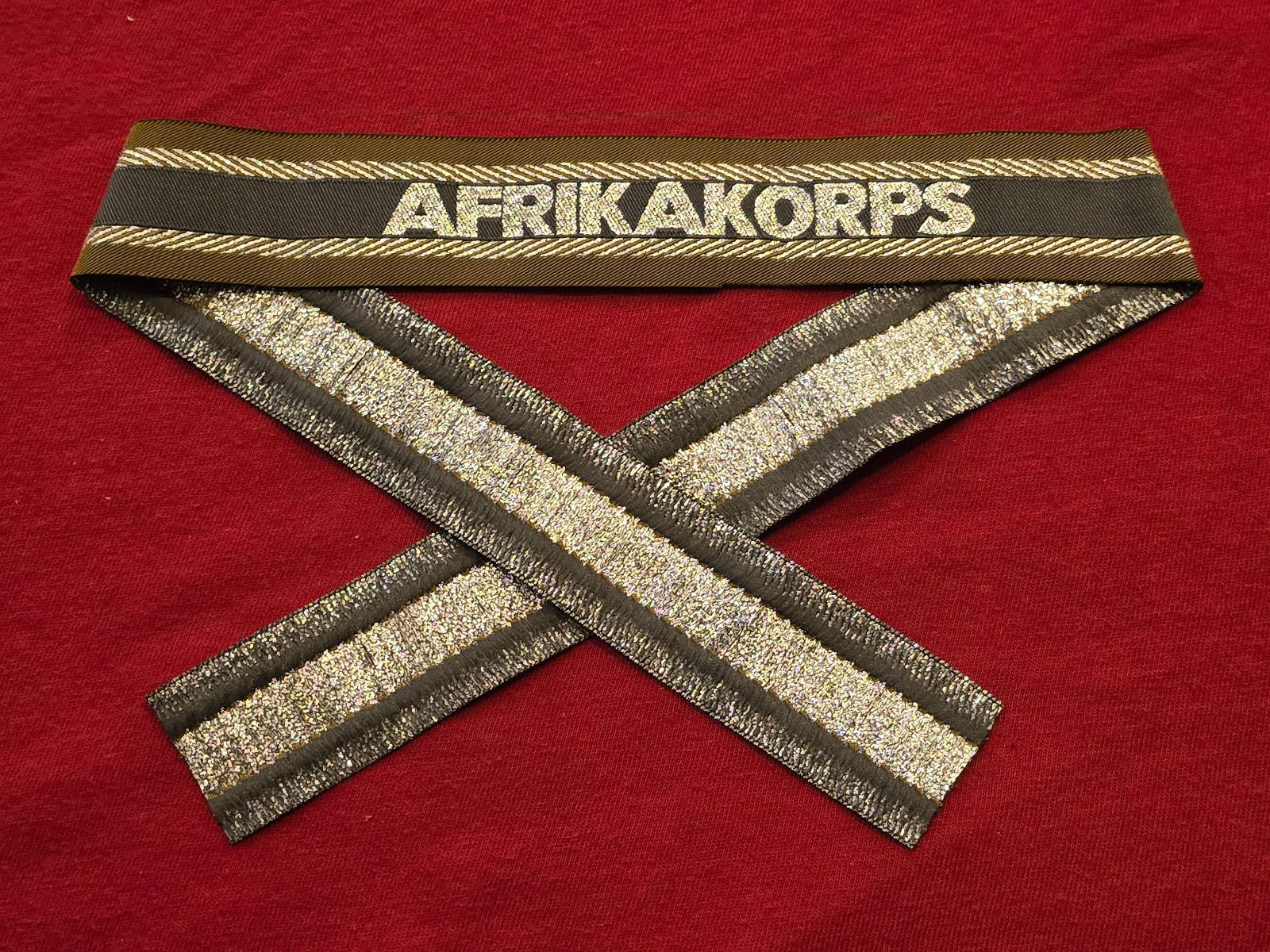 WW2 WWII German DAK Afrika AFRIKAKORPS Tropical Insignia Cuff title band patch