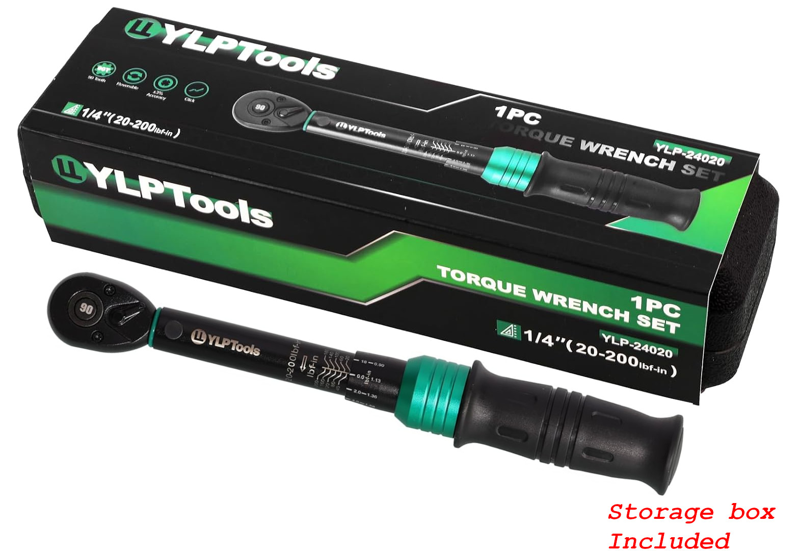 1/4" DR DRIVE INCH LBS POUND MICROMETER CLICKER TORK TORQ TORQUE WRENCH TOOL
