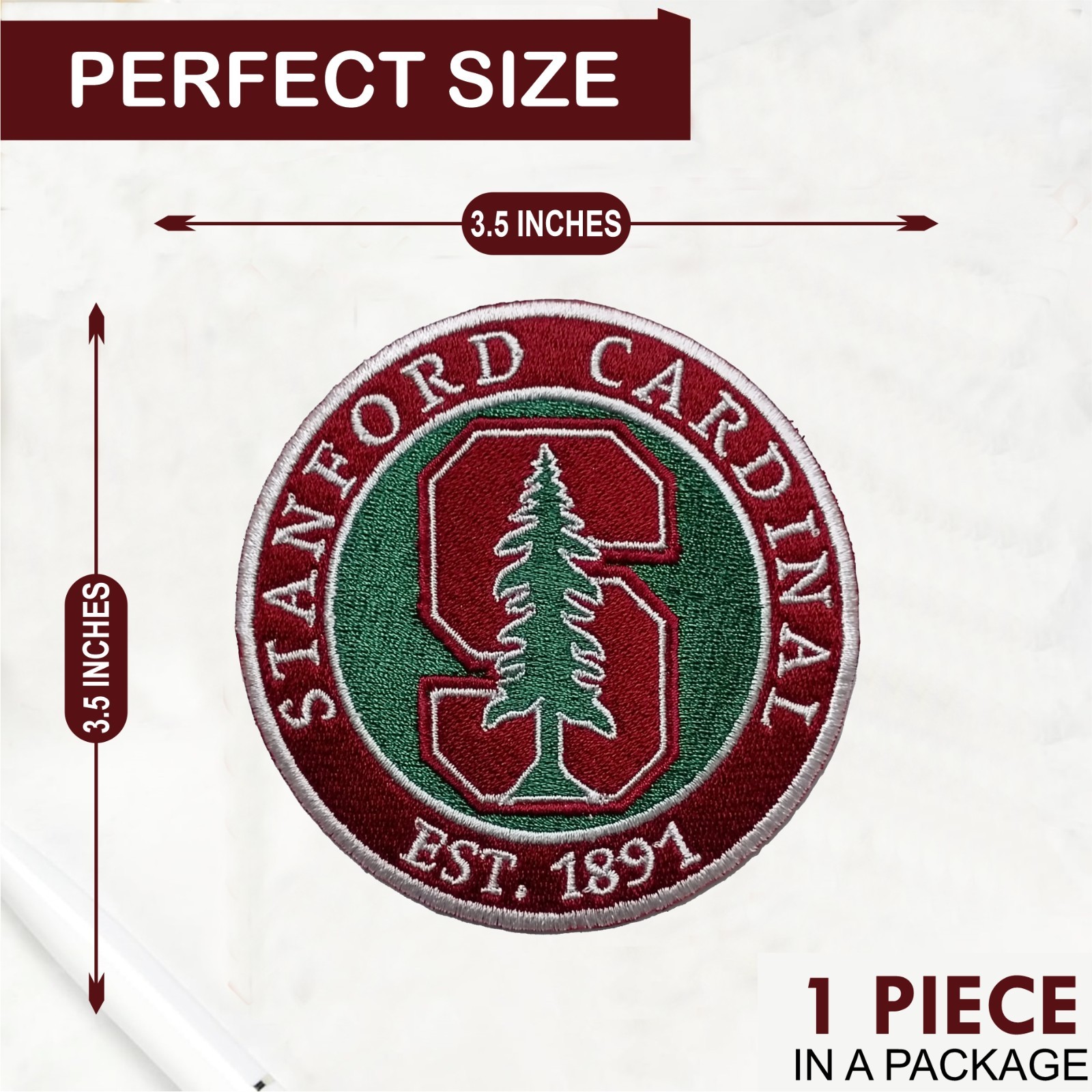 Stanford Cardinal NCAA Team Logo Iron on Patch - Sew Patch - Embroidered Patch