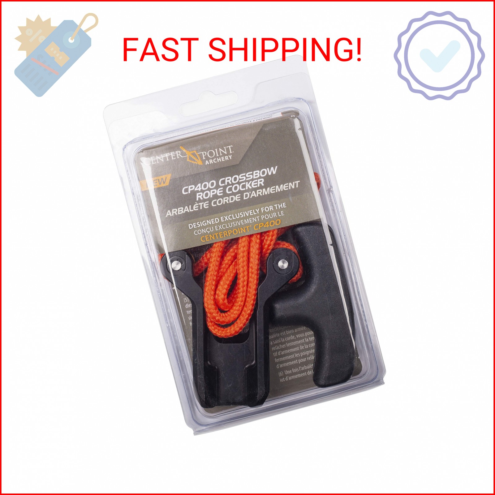 CenterPoint CP400 33-Inch Rope Cocking Sled - Orange Nylon Cocker with Roller Gl