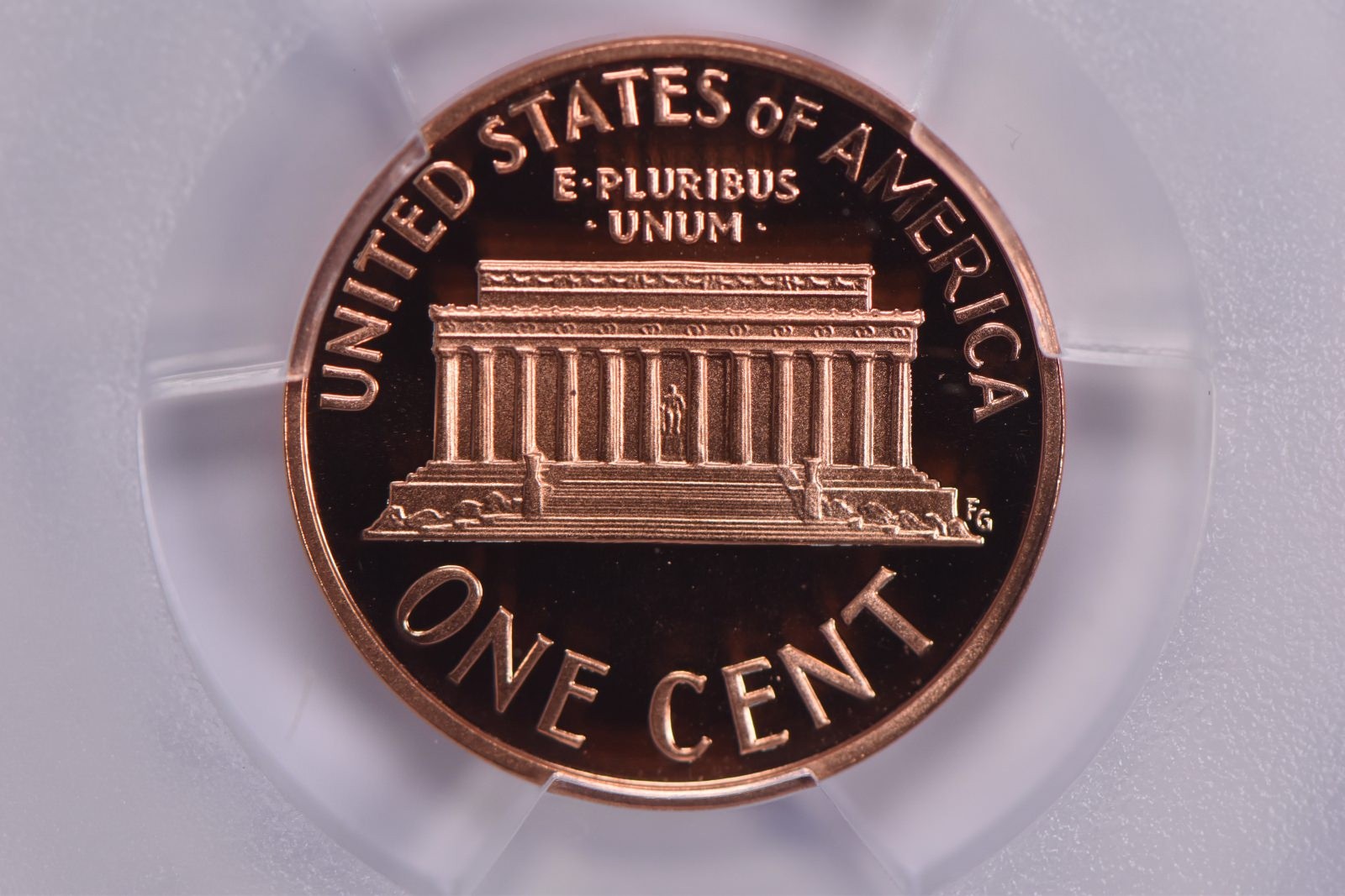 1990-S Lincoln Memorial Cent PR70 RD PCGS Blue Lbl