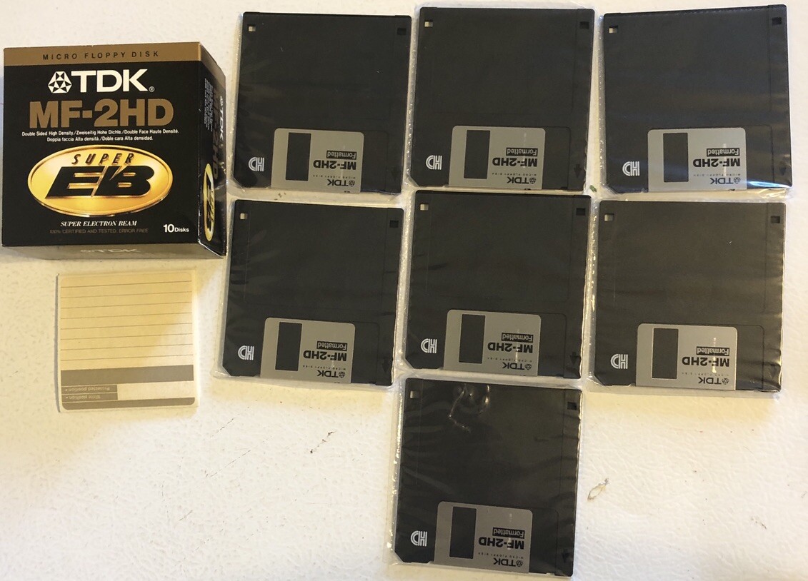 17 Total TDK MF-2HD Micro Floppy Disks Storage Double Sided Super EB