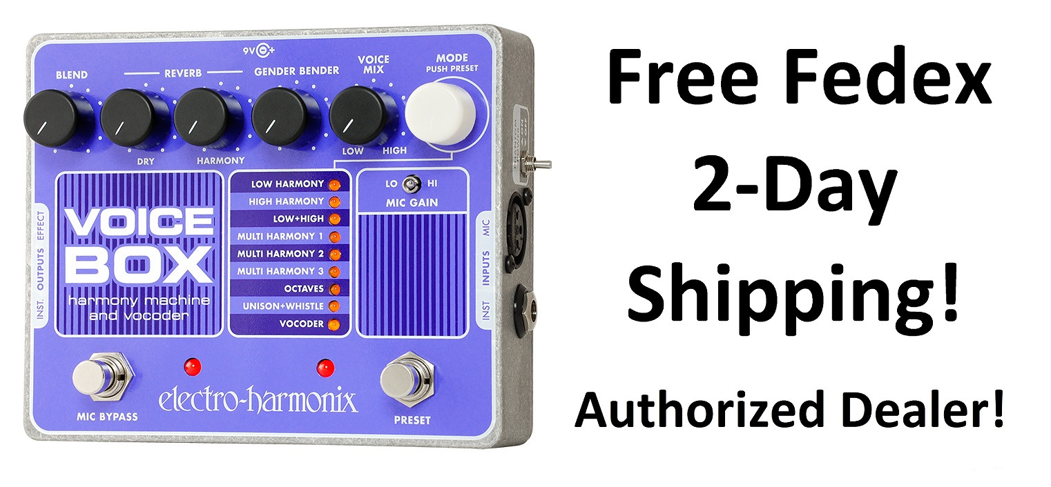 New Electro-Harmonix EHX Voice Box Vocal Harmony Machine Vocoder Effects Pedal!