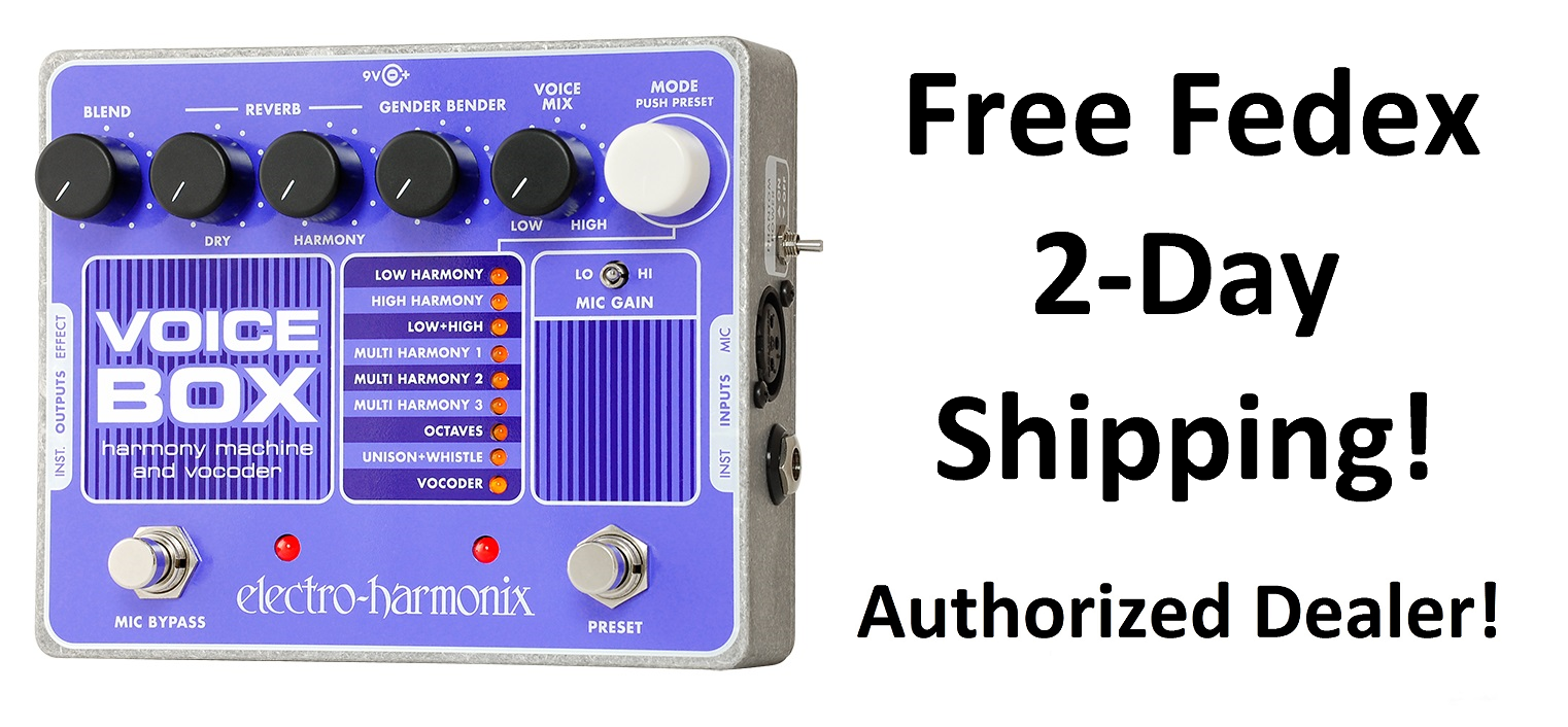 New Electro-Harmonix EHX Voice Box Vocal Harmony Machine Vocoder Effects Pedal!