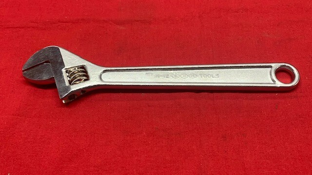 UTICA TOOLS 91-12 Adjustable Wrench, Forged Alloy, 12" Old Inventory