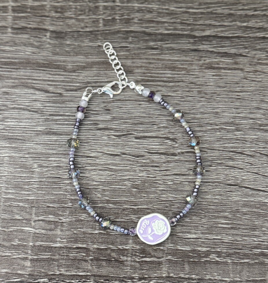 Cute Handmade Bracelet with Sparkling Crystals