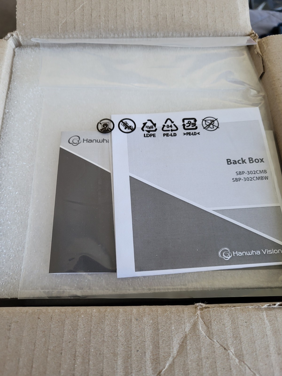Hanwha Techwin White Pendant Back Box SBP-302CMBW