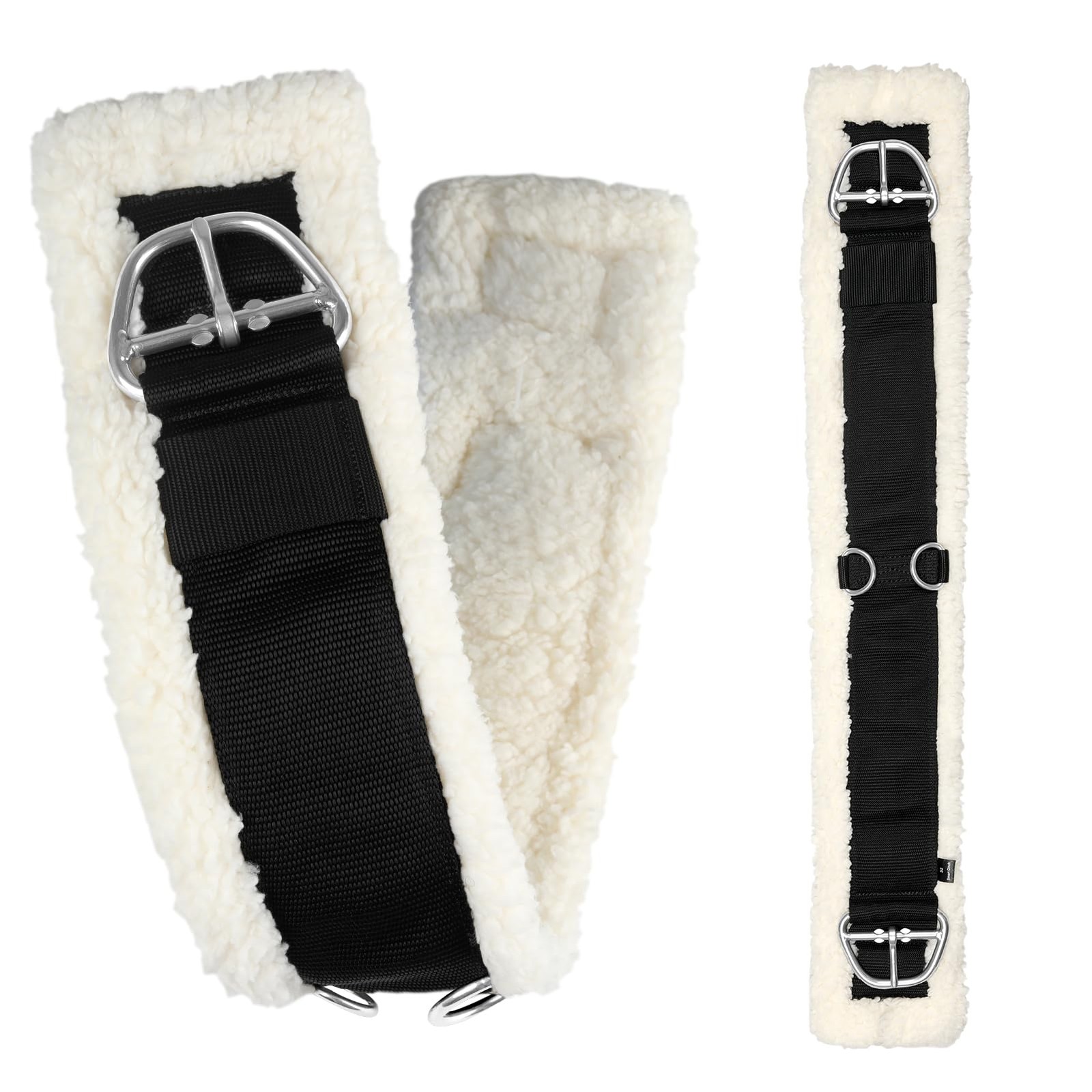 Western Cinch Horse Girth 28" - Soft Fleece Padding & Non-Slip Nylon Webbing ...