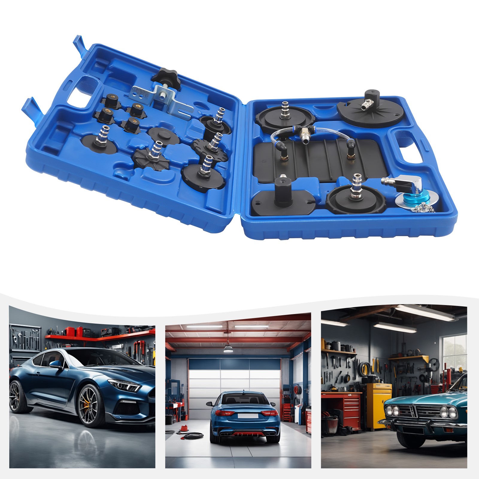 Brake Fluid Pressure Bleeder Adapter Sets Cylinder Bleeder Kit w /12 Adapters
