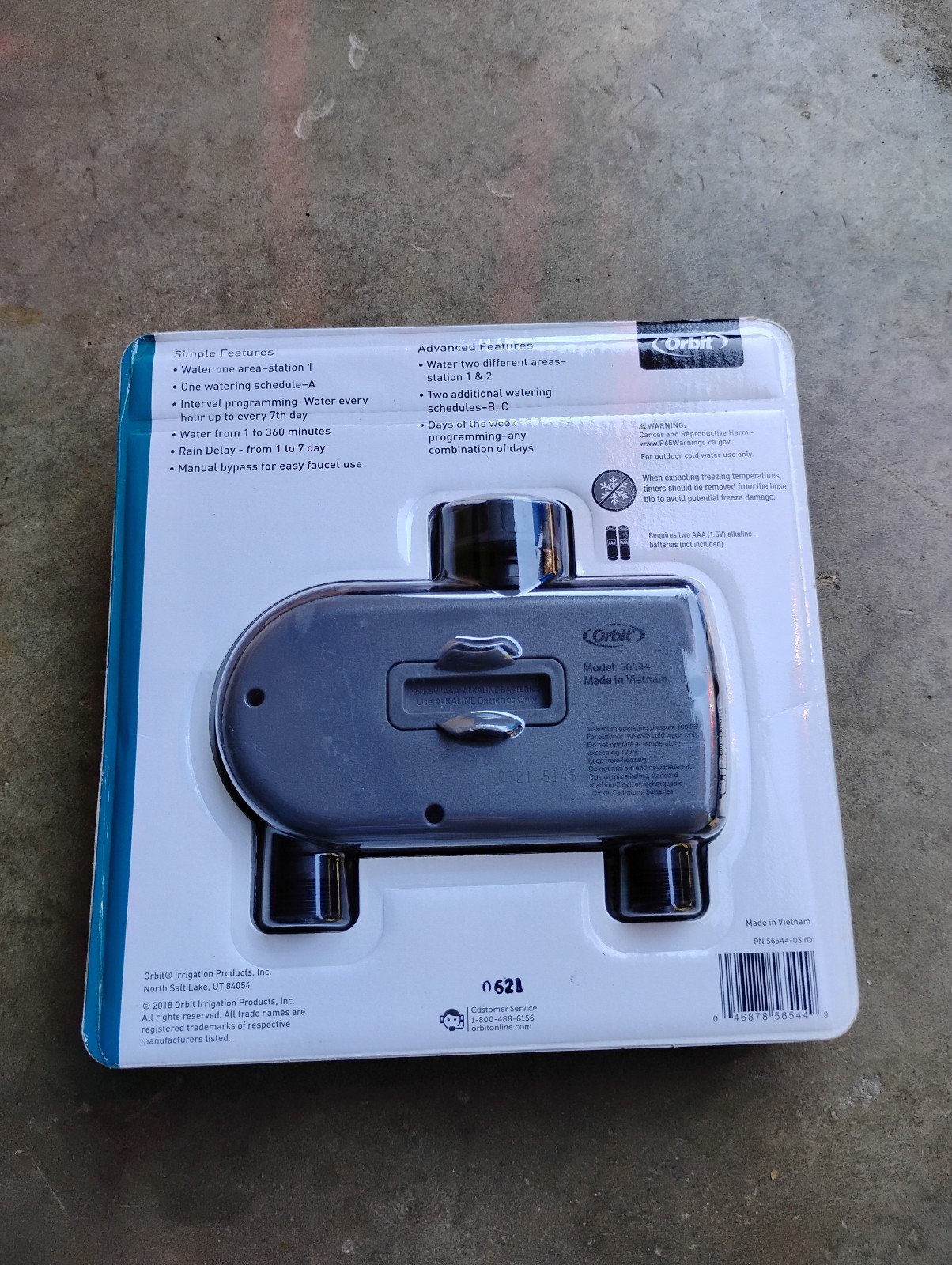 Orbit 1 Dial 2 Outlet Hose Faucet Timer Programmable 56544 New SEALED