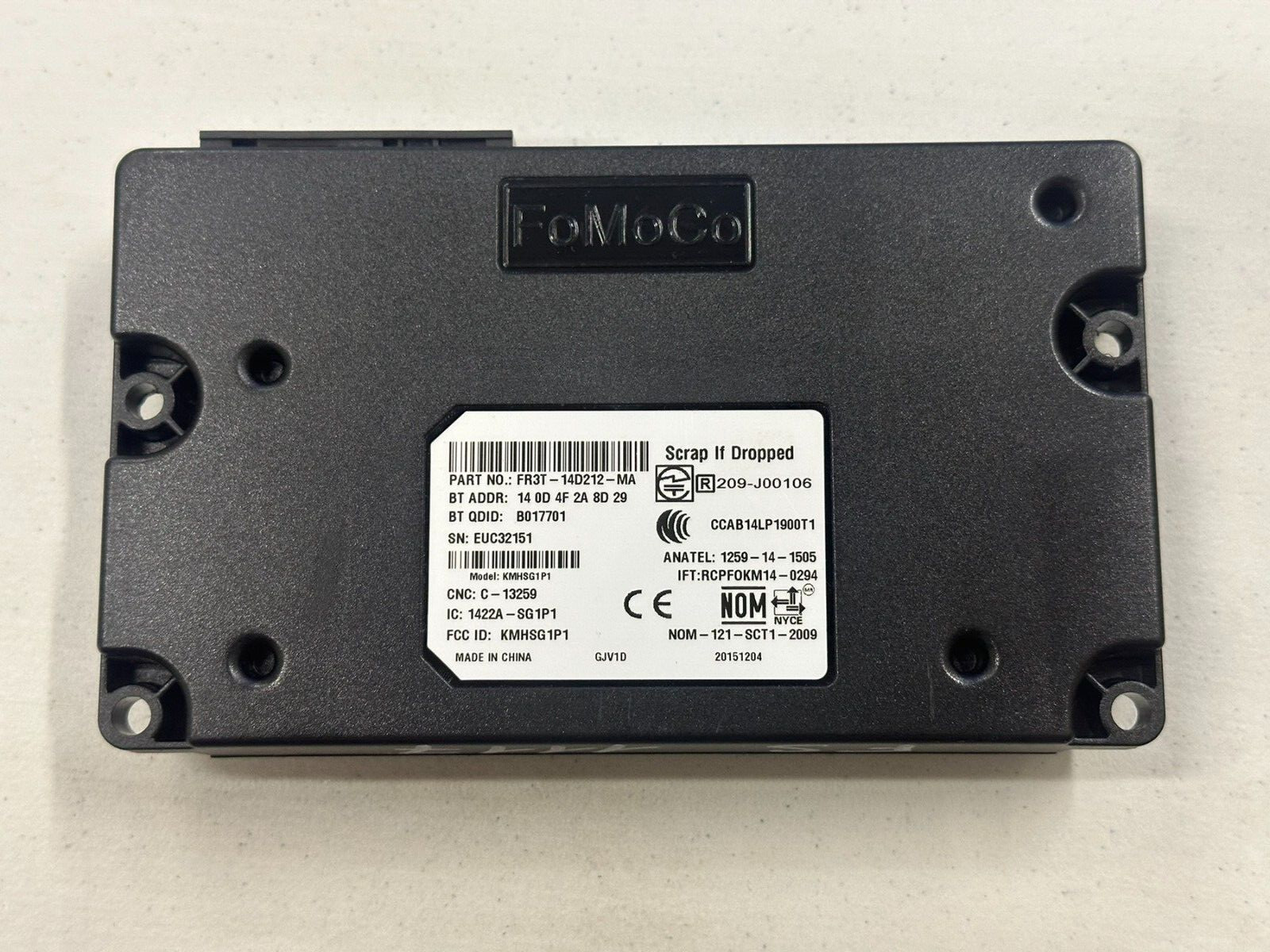 Ford Focus Mustang 2015-2018 Communication Sync module FR3T-14D212-MA