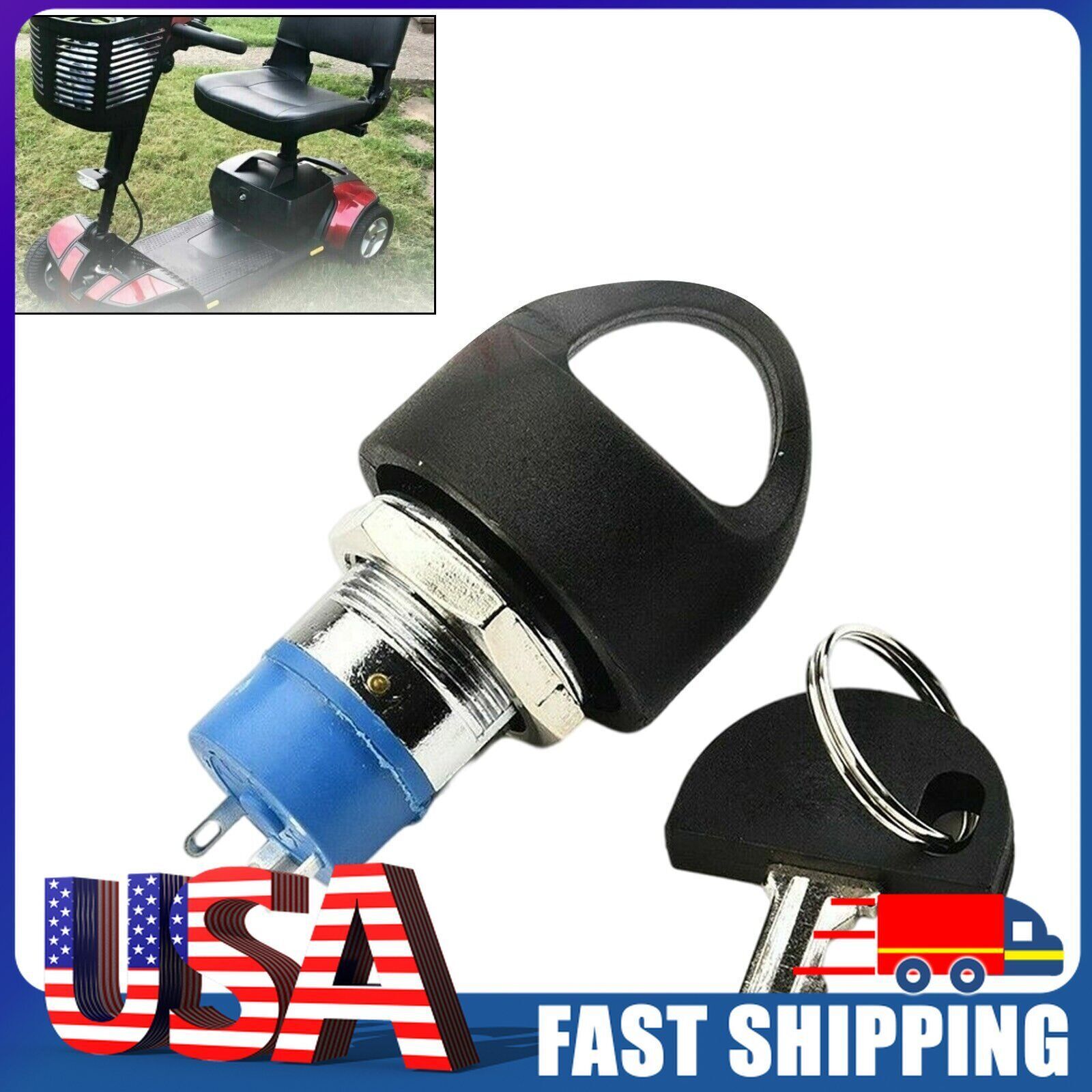 USA Mobility Scooter Spare Start On/off Ignition Switch 2 Keys FOR PRIDE Practet