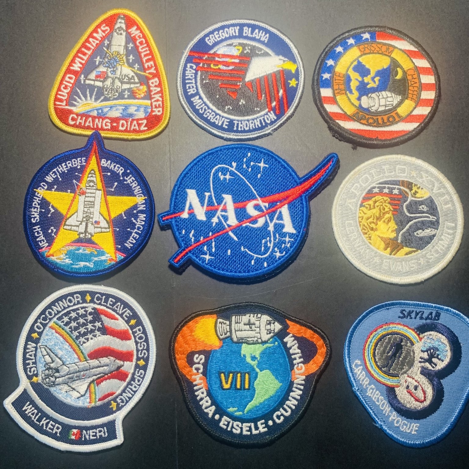 NASA Space Program Mission Patches Lot of 9 Embroidered Astronaut Shuttle Apollo
