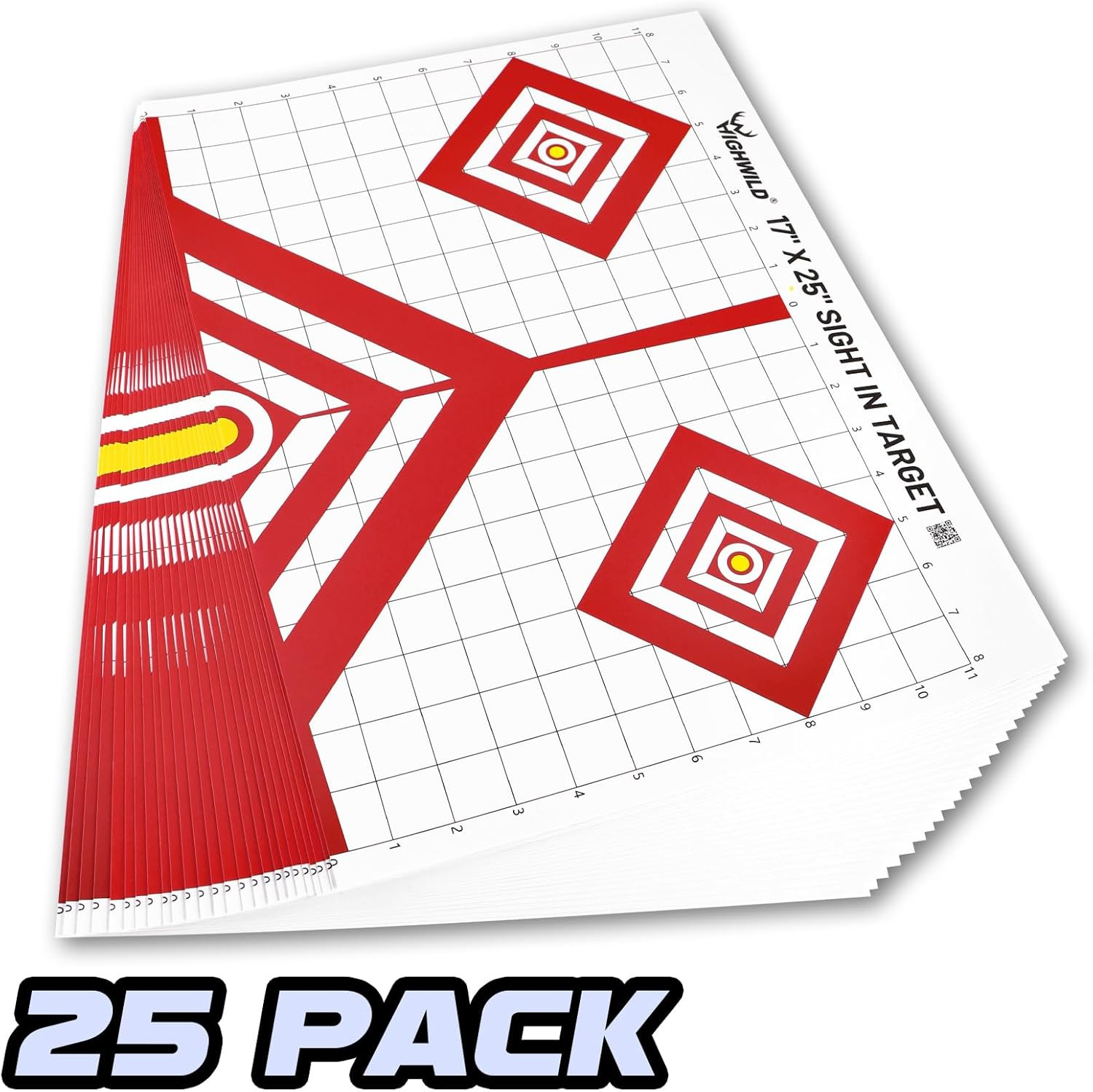 Sight in Shooting Range Paper Target - 17X25 Inches - Suitable for Handguns, ...