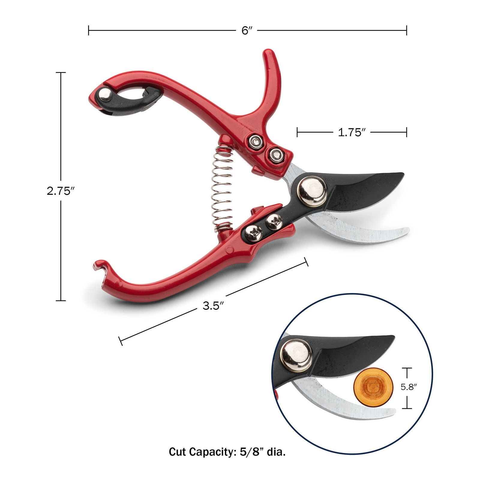 Small Bypass Pruning Shears 6” Heavy Duty Garden Shears Pruning Scissors