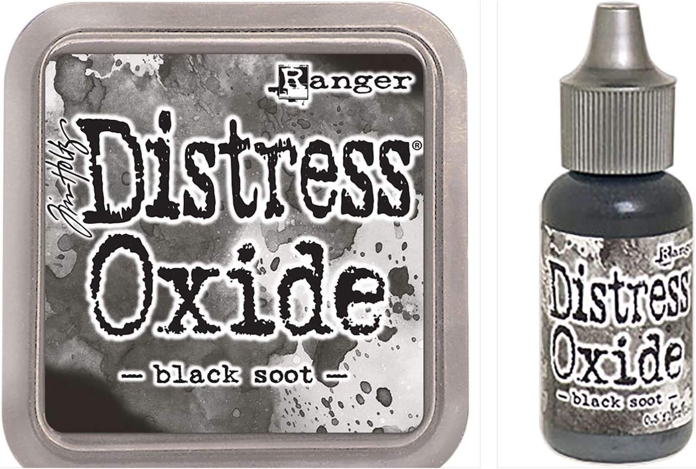 Black Soot Distress Oxide Pad + Reinker Lot - Tim Holtz Bundle