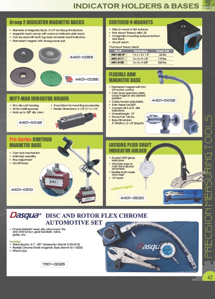 220 LBS PULL HEAVY-DUTY UNIVERSAL MAGNETIC BASE (4401-0538)