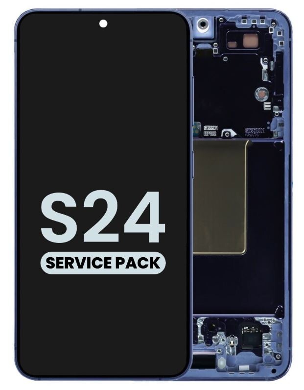 OEM Original Samsung Galaxy S24 5G Oled Display Screen Service Pack Frame Violet