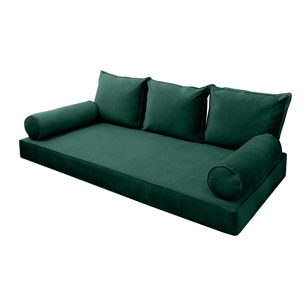 |SLIPCOVER ONLY| S.V3 Velvet Daybed Mattress Pillow Pipe Trim Twin-XL AD317