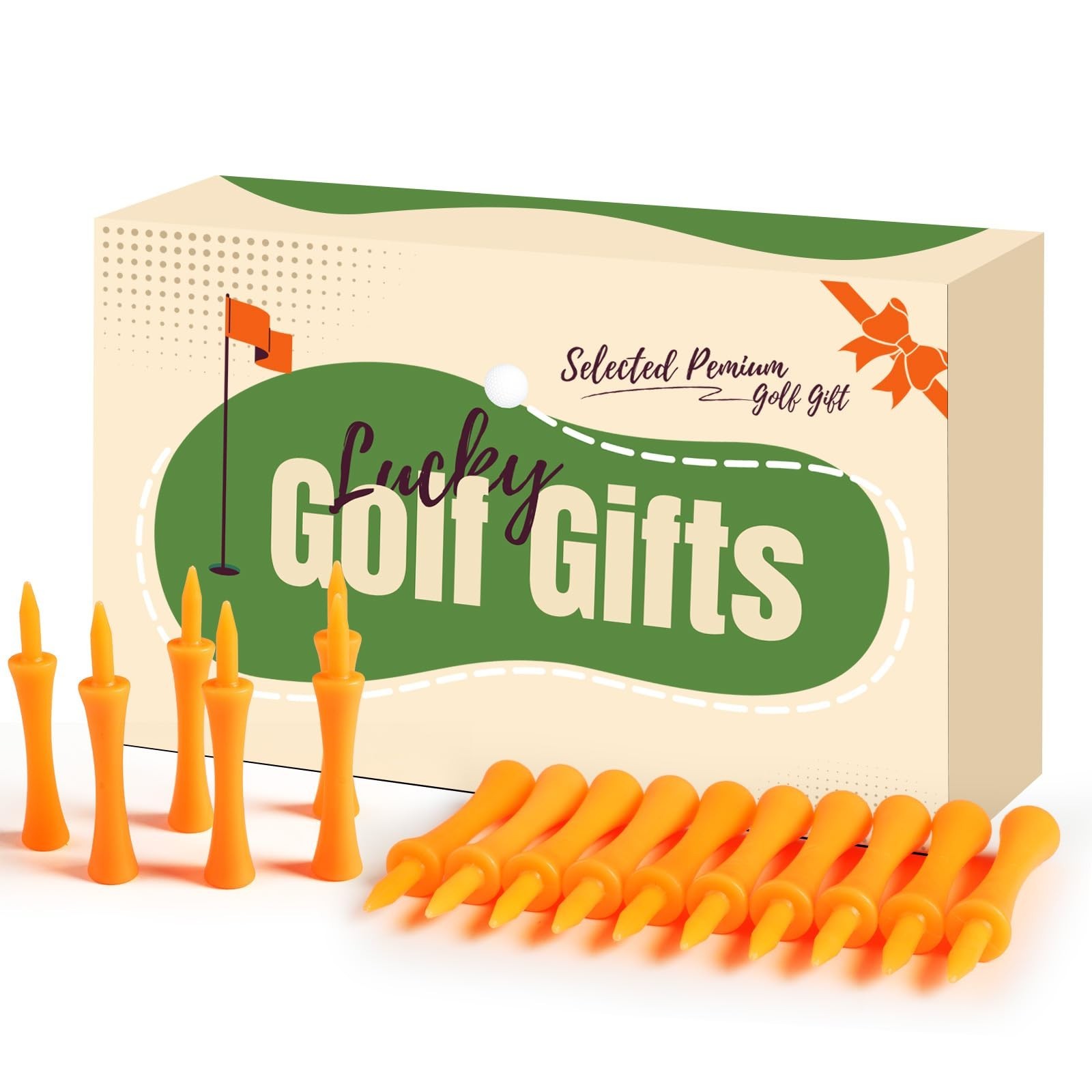 200 Count Unbreakable Plastic Golf Tees - Mixed Heights, Colorful Practice Pack