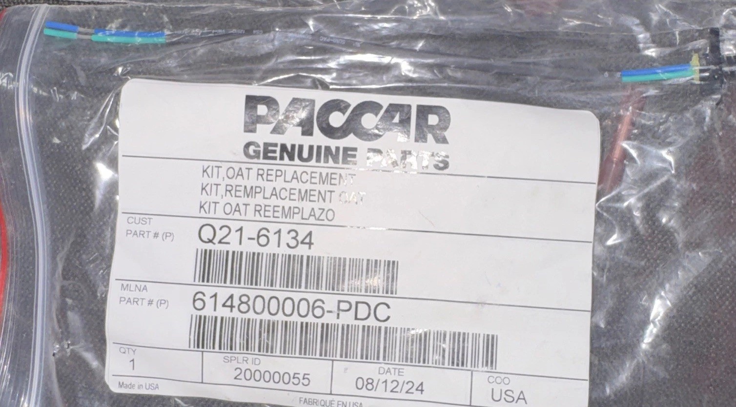Paccar Q21-6134 Outside Air Temperature Sensor for Kenworth And Peterbilt