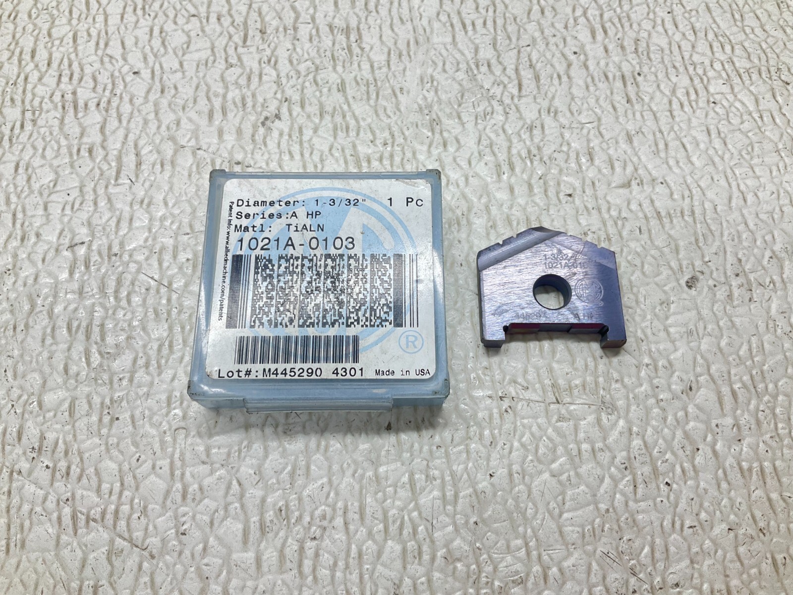 Allied Machine & Engineering 1021A-0103 TiALN Insert 1-3/32" Ser. A HP New (TSC)