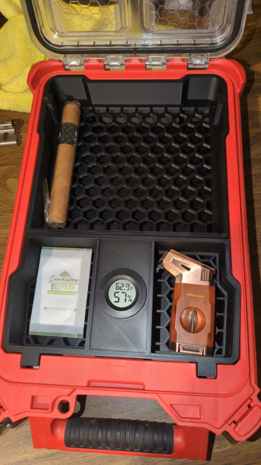 Cigar Humidor Insert V2 with Hygrometer for PACKOUT Compact Organizer (Insert)