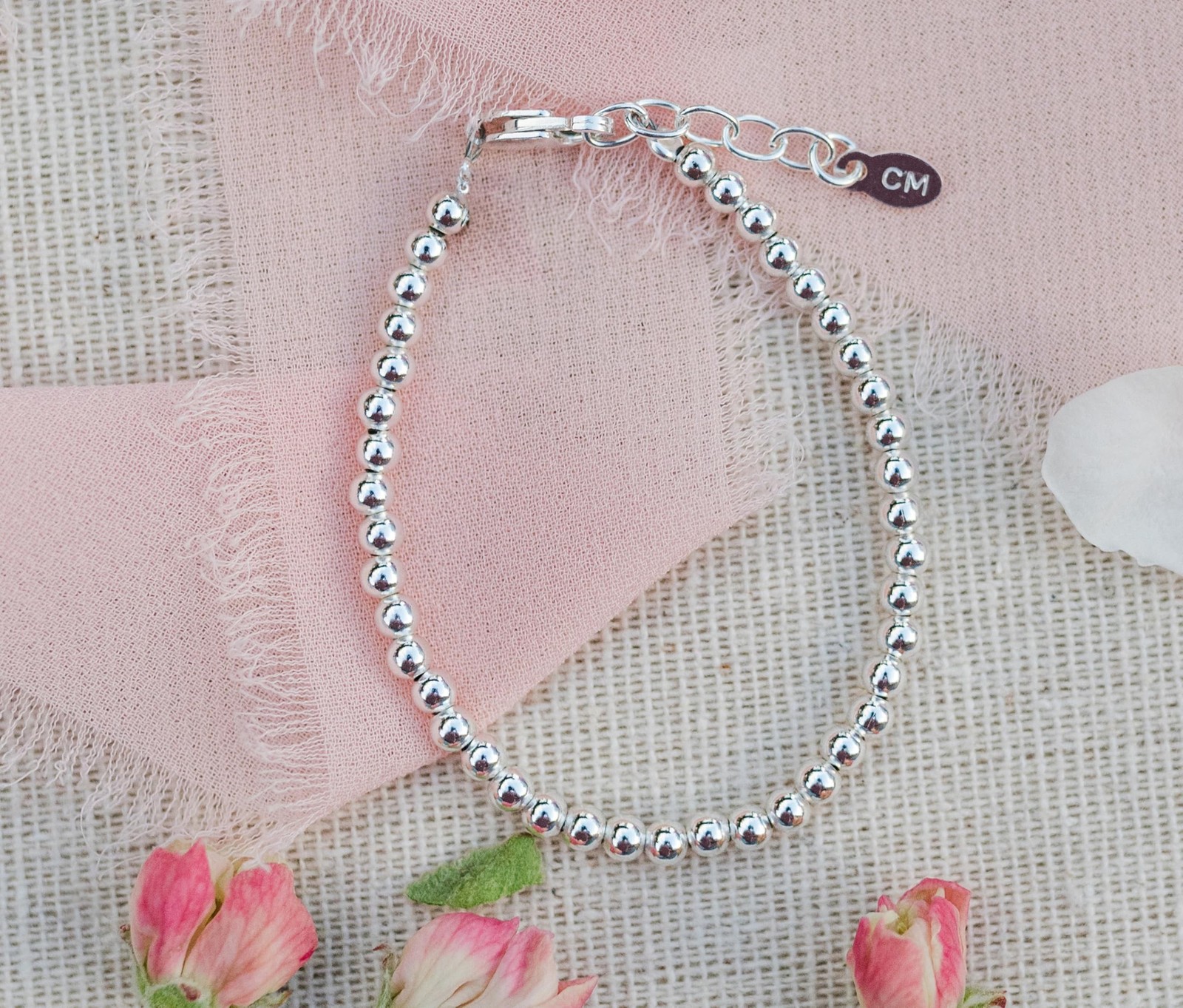 Cherished Moments 925 Sterling Silver Stackable Beaded Bracelets or Matching ...