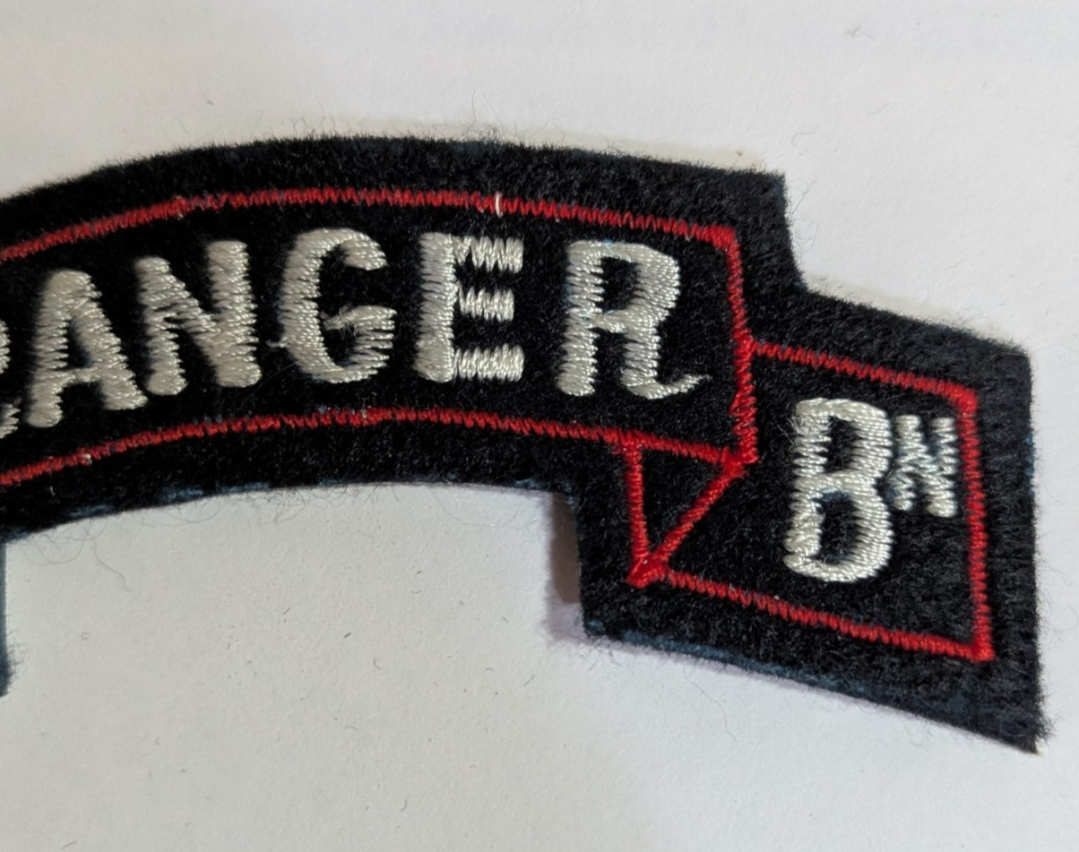 US Army Authentic WW2 Era 10th Ranger Battalion Felt Scroll Patch