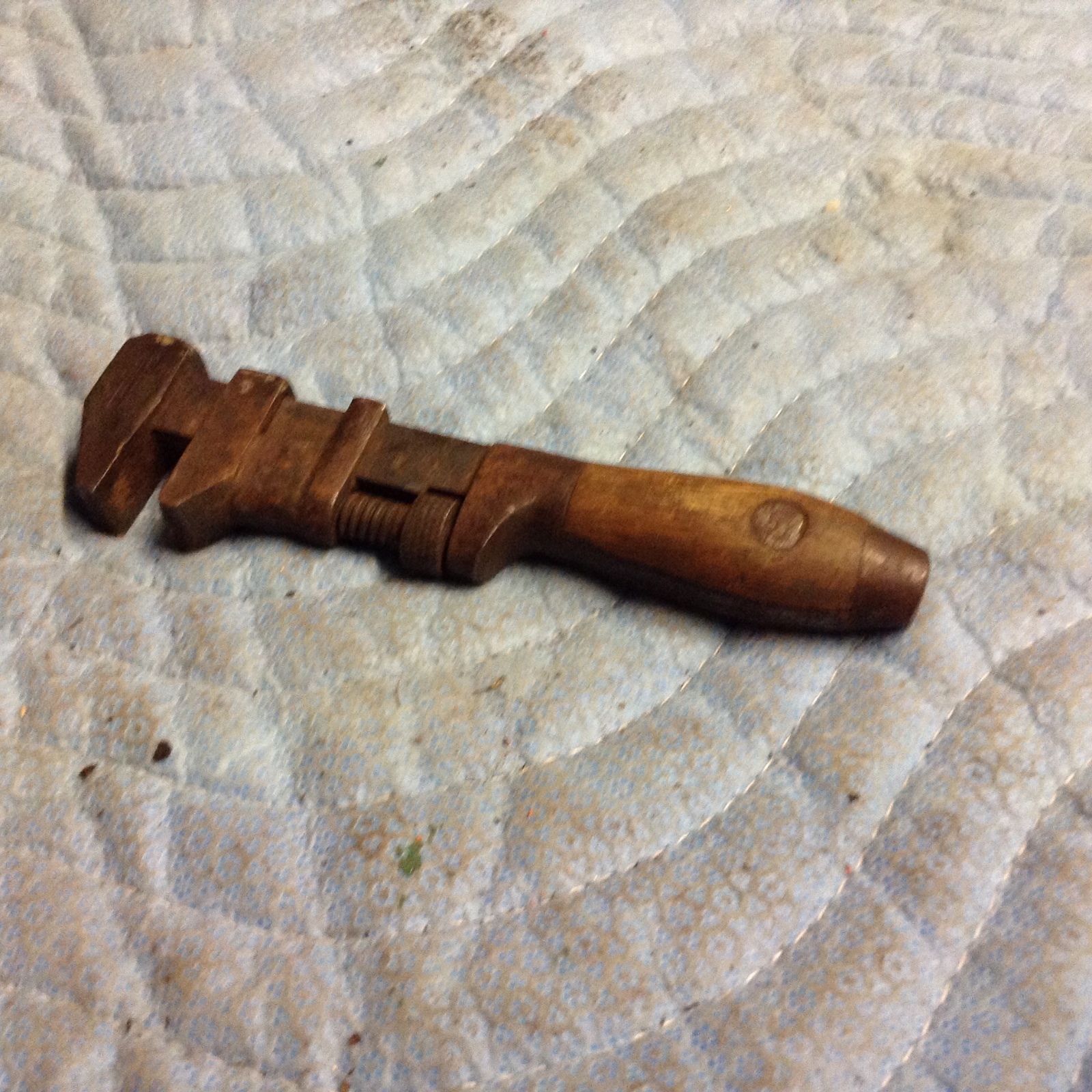 Antique Wood Handle Pipe Wrench