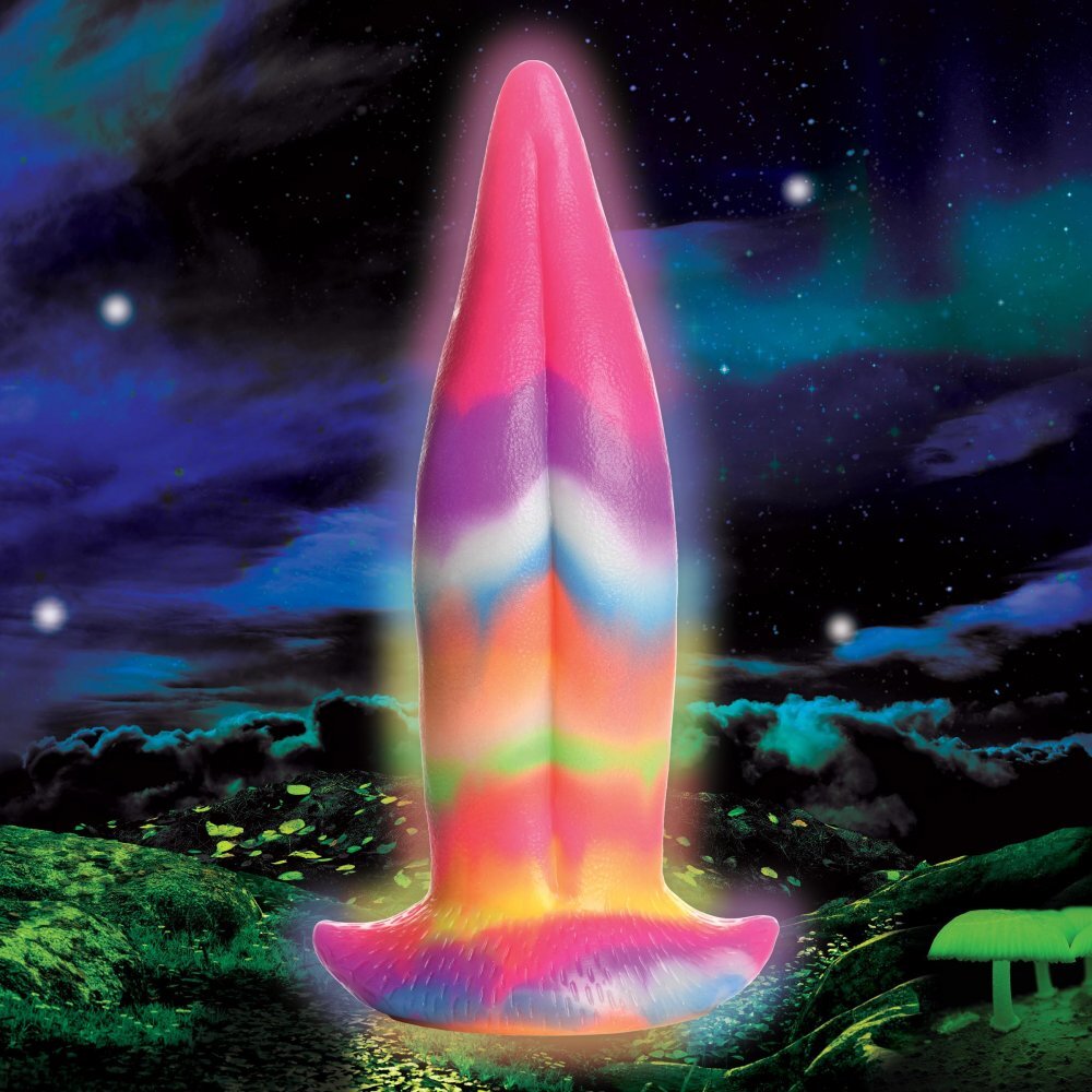 Unicorn Kiss Unicorn Tongue Glow-in-the-Dark Silicone Dildo ---FREE SHIPPING!!!