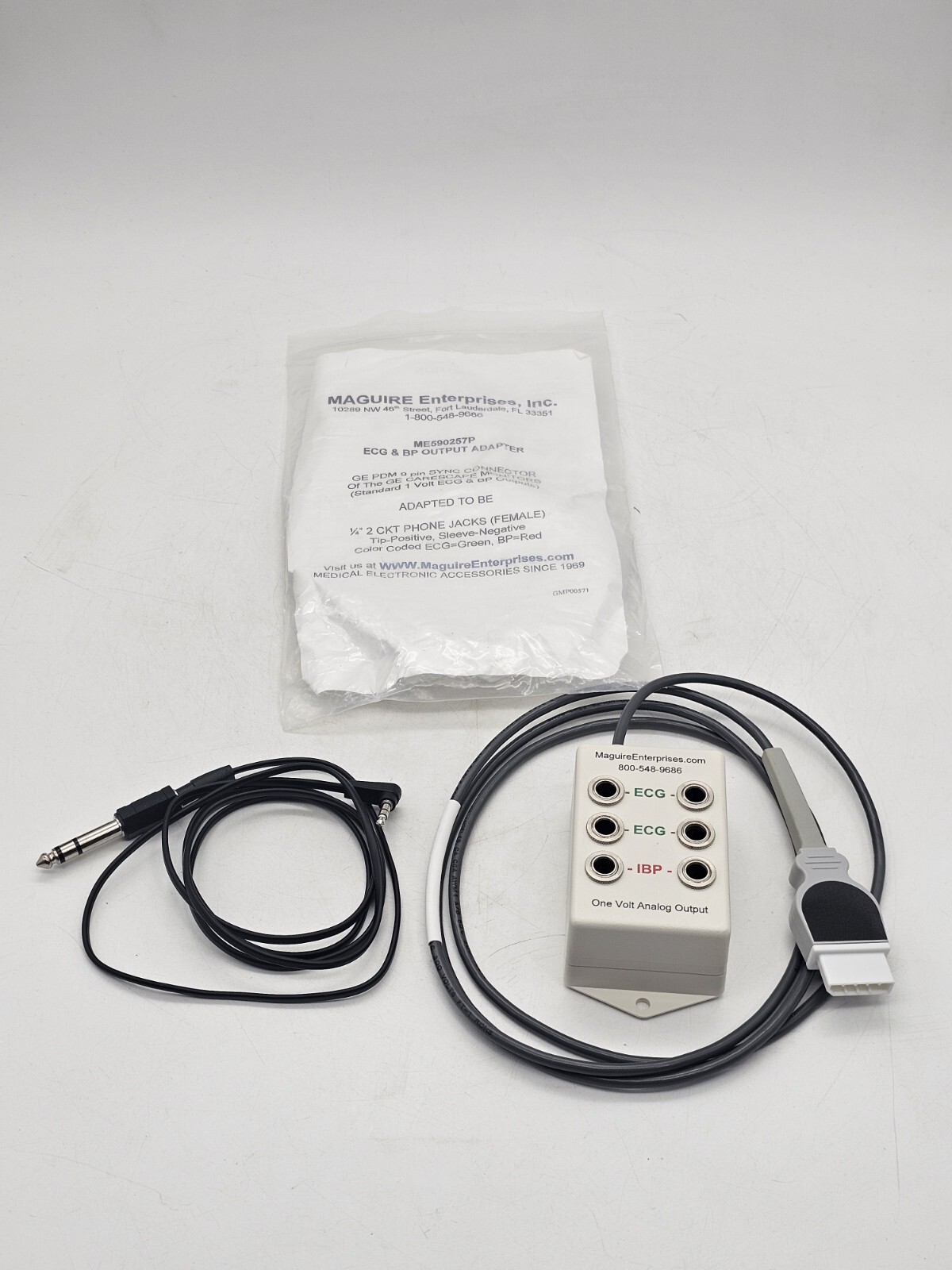 ME590257P ECG and BP Healthcare monitor Output adapter Maguire With Phone Jacks