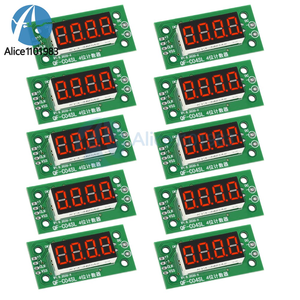 1/5/10PCS DC4-40V 0-9999 Digital Counter Module With Power Cut Memory Function