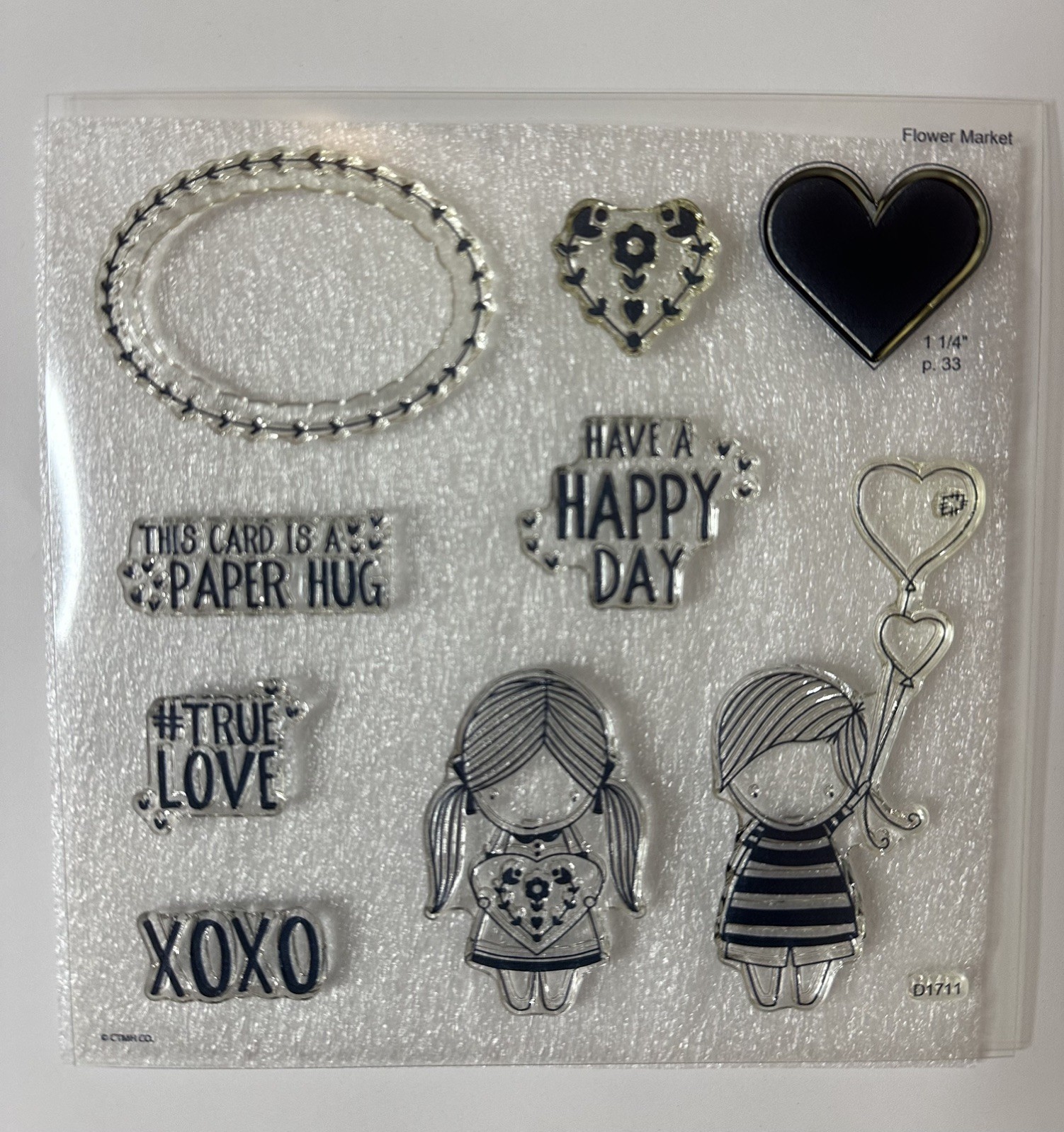 New CTMH “True Love” D1711 CLEAR STAMPS