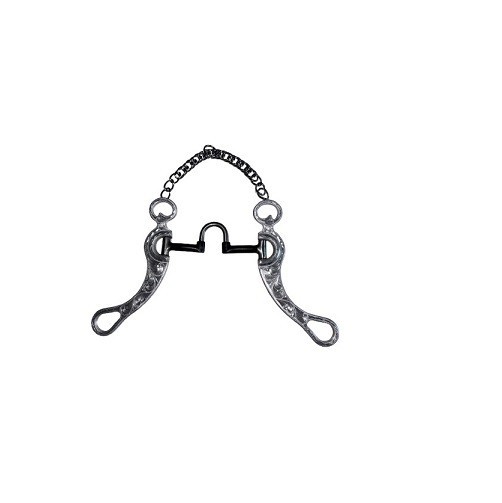 Horse Bit with Curb Chain Western Correction Show 5" Sweet Iron Long Shank Faro