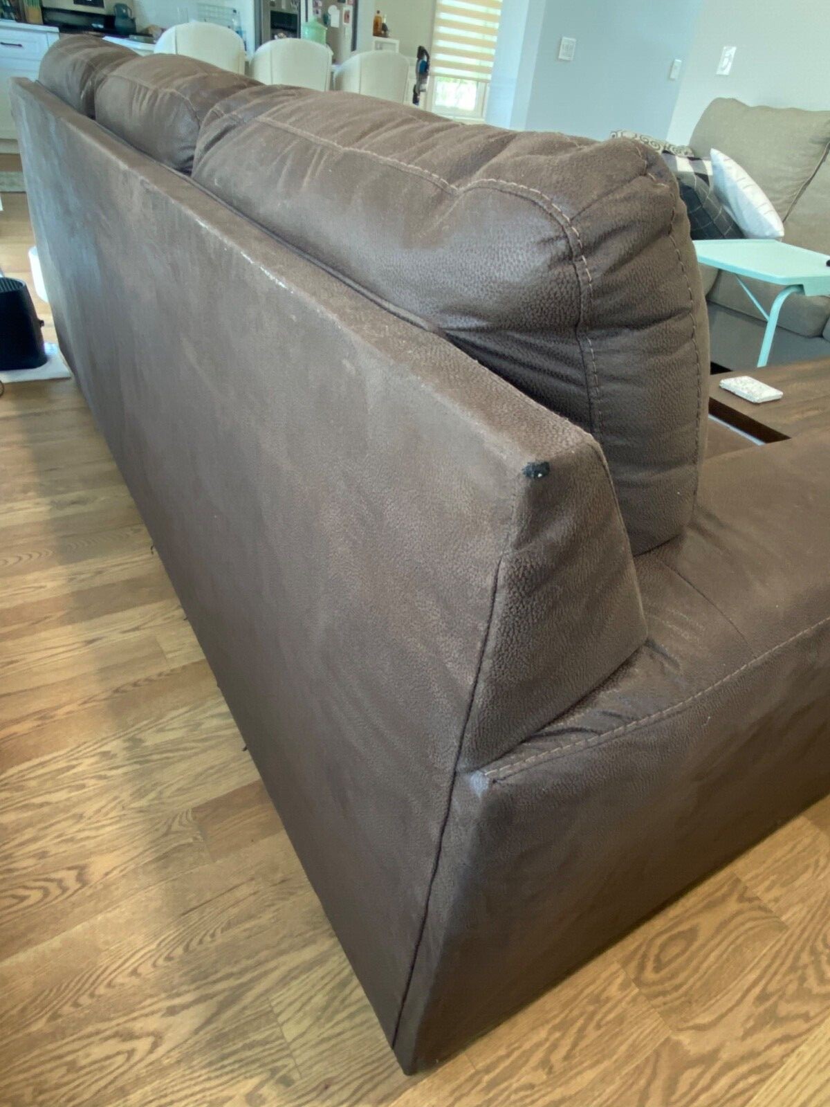 Large, Brown, Coffee, Used Narzole 3 Seater Sofa
