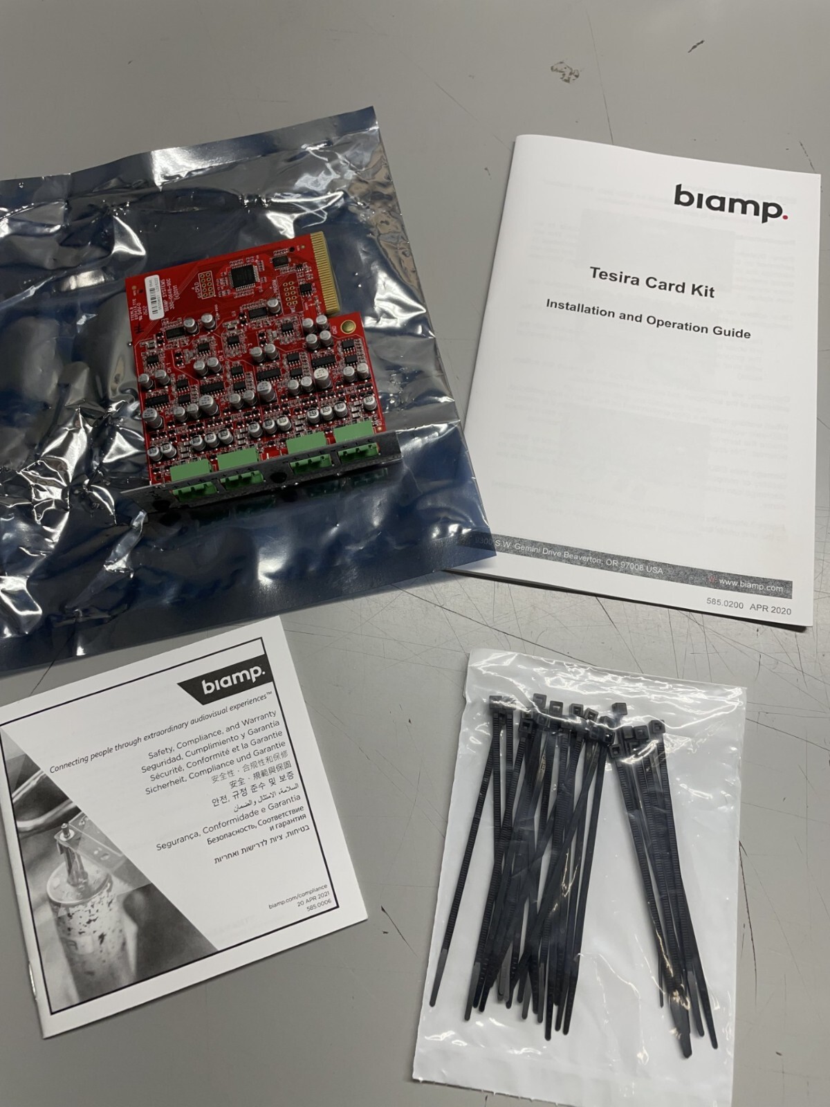 Biamp Tesira SIC-4 Card Kit 4-Channel Mic/Line Modular Input Module 909.0325.900