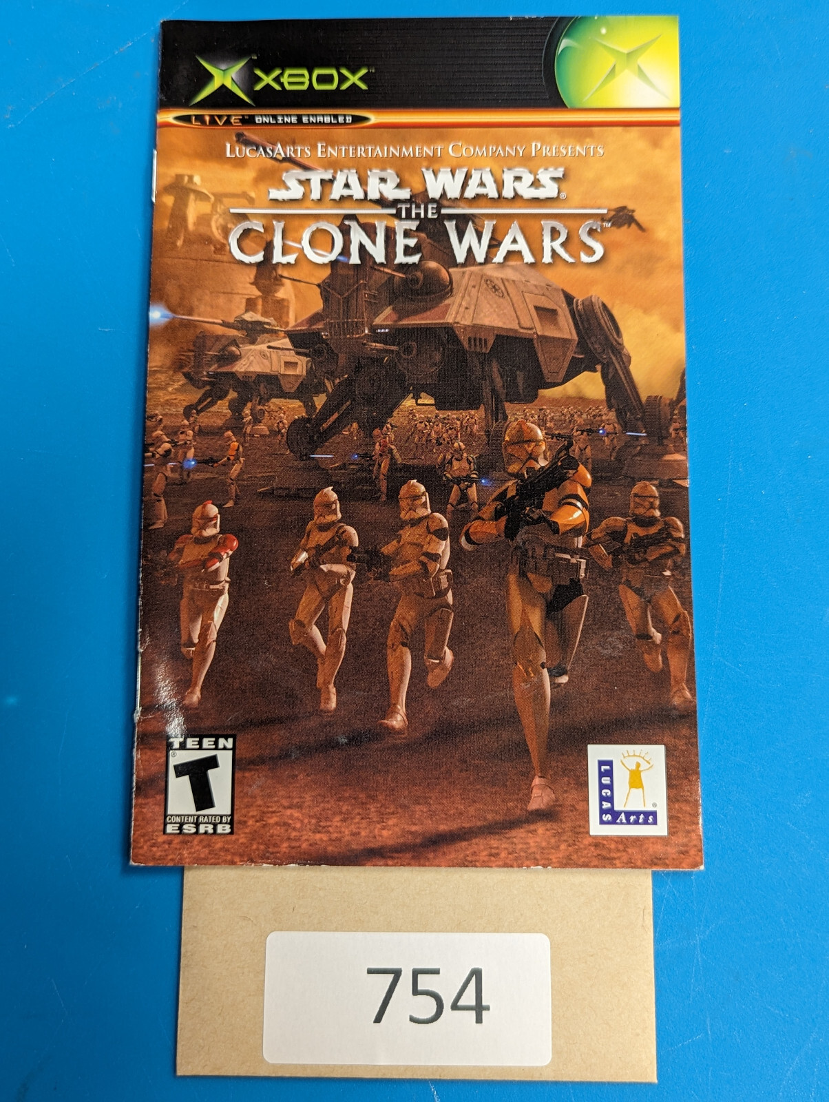 Star Wars The Clone Wars - Xbox - Manual Only **NO GAME!