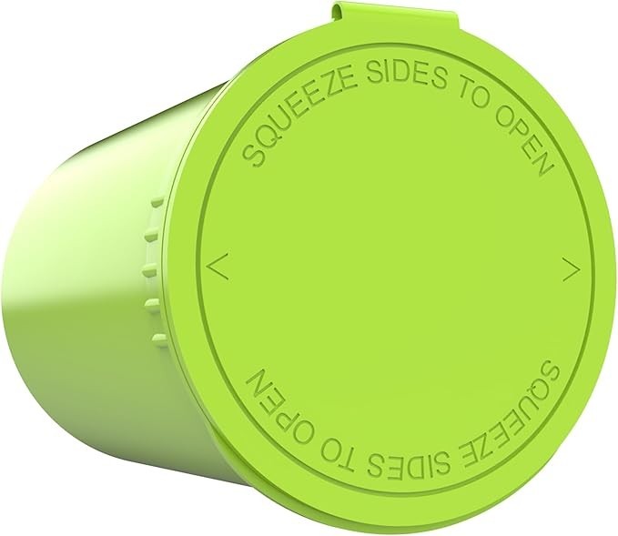 30 Dram Child Resistant Pop Top Vial Container (Lime Green)