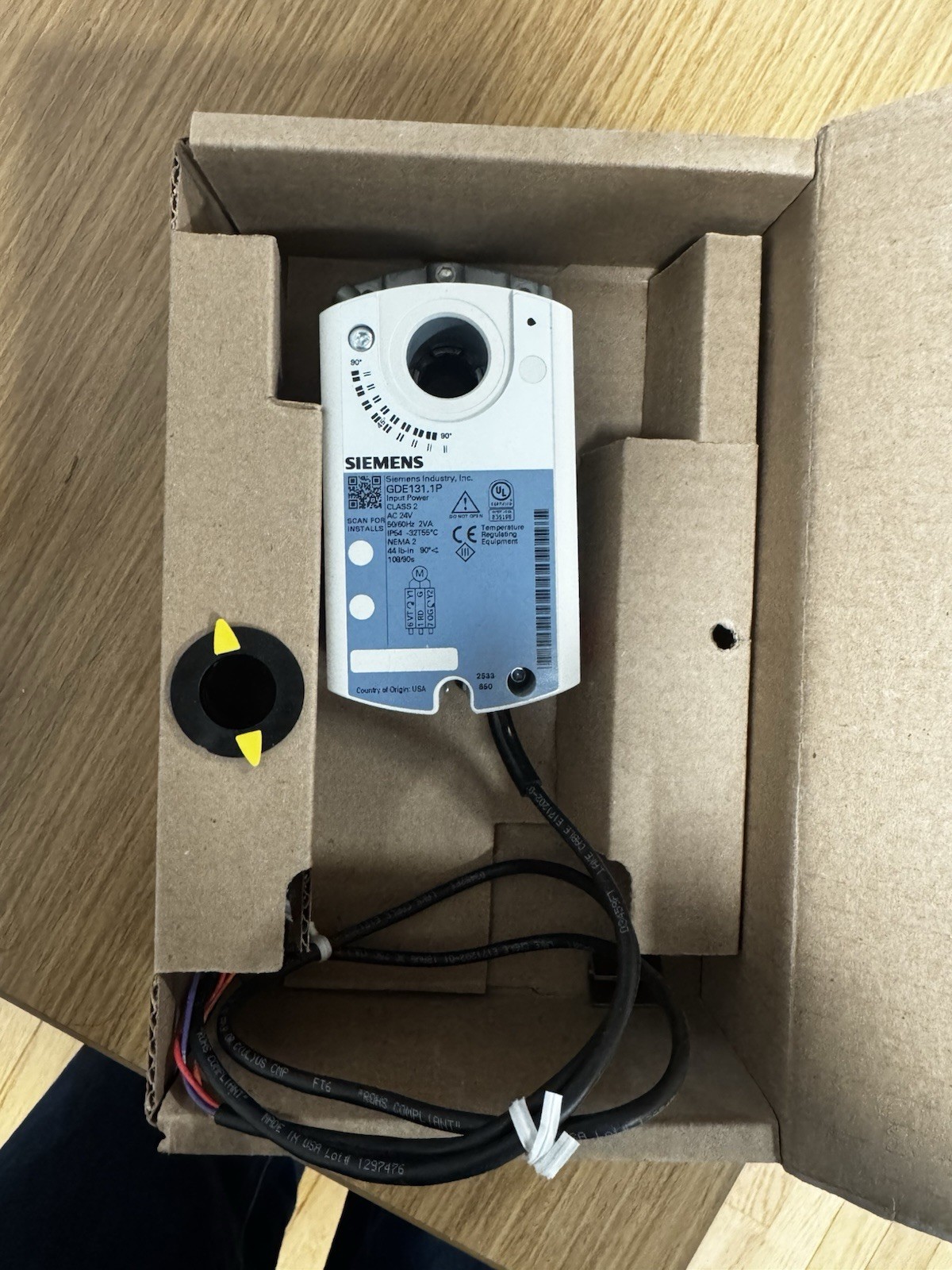Siemens Electronic Damper Open Air Actuator (GDE131.1P)