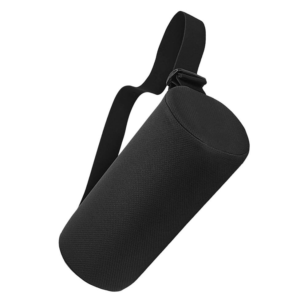 Adjustable Black Memory Foam Lumbar Pillow Reusable Cylindrical Neck Support