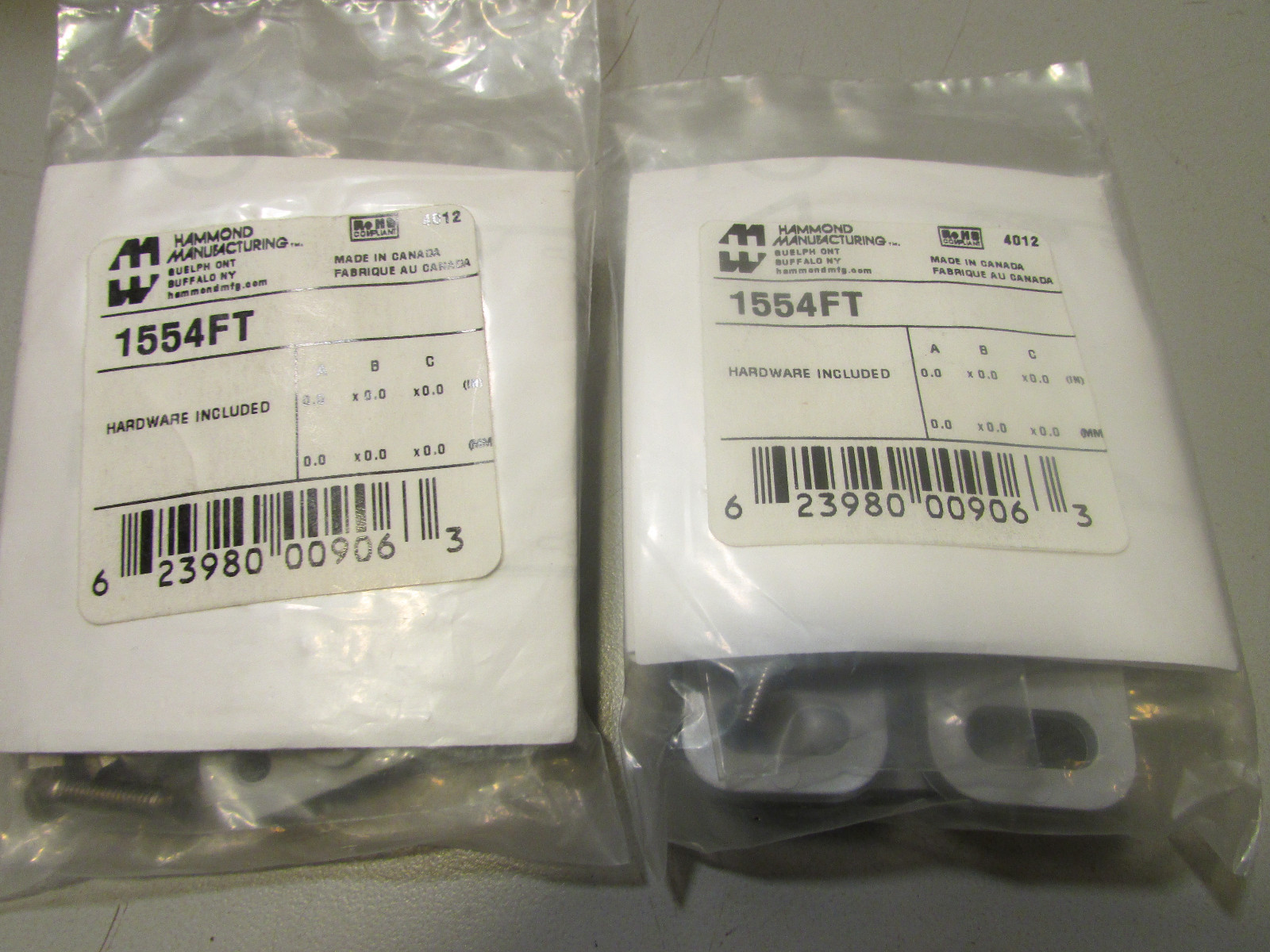 Hammond Manufacturing 1554FT Mounting Feet Lot of 2 Packs!