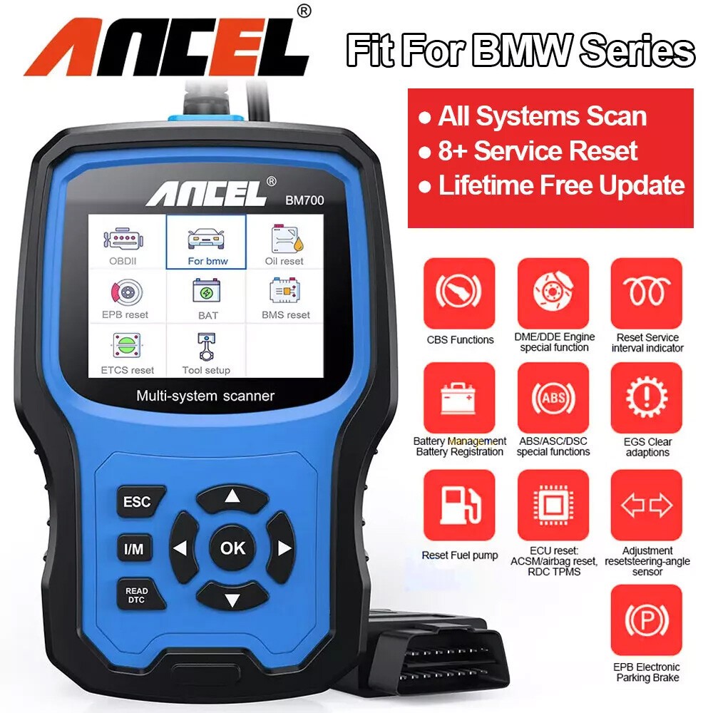 ANCEL BM700 Fits for BMW Mini Full Diagnostic Tool Scan Tool Cooper OBD2 Scanner