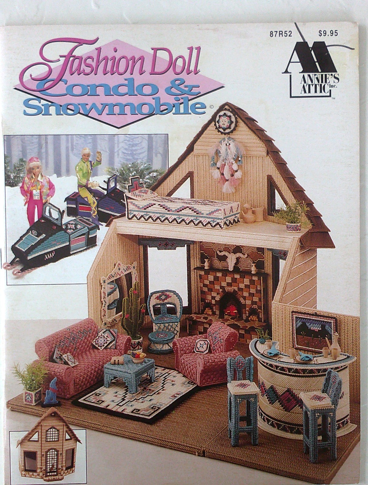 Annie's Attic Fashion Doll Condo & Snowmobile Plastic Canvas Pattern