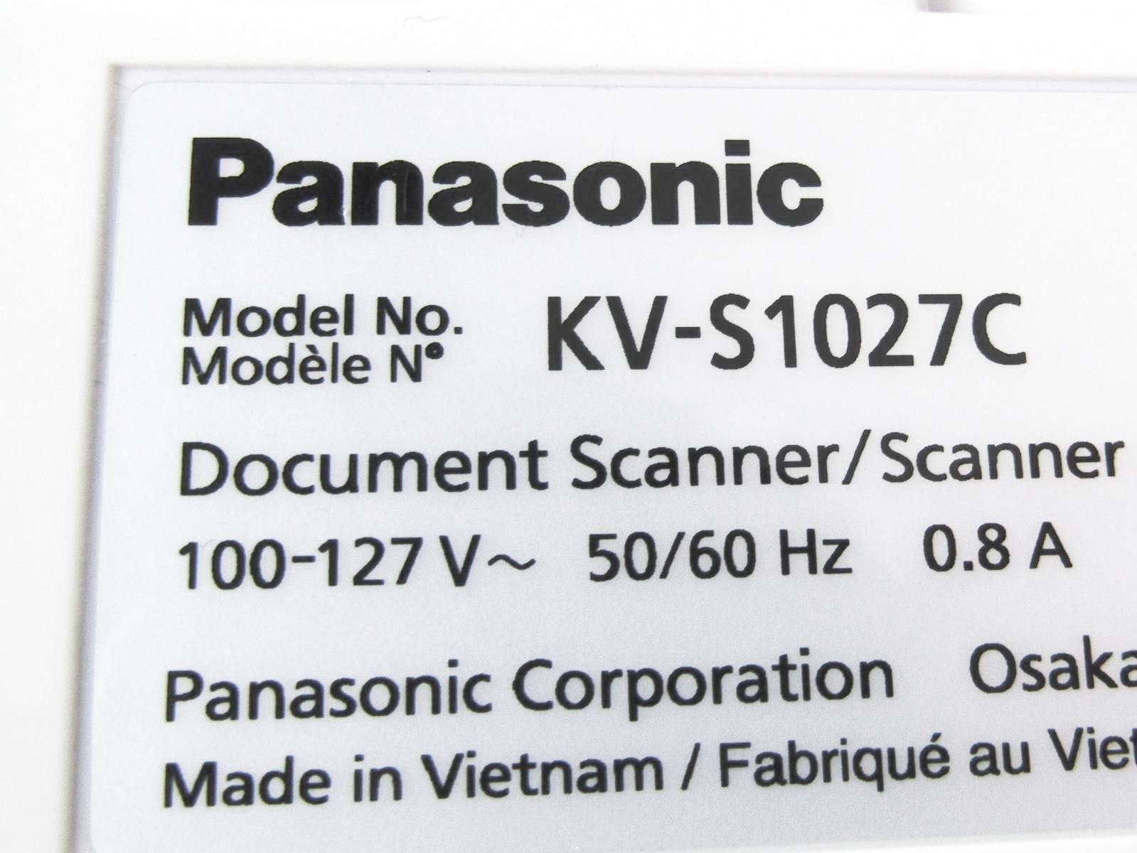 Panasonic KV-S1027C Document Scanner | 600dpi | Automatic Feeder