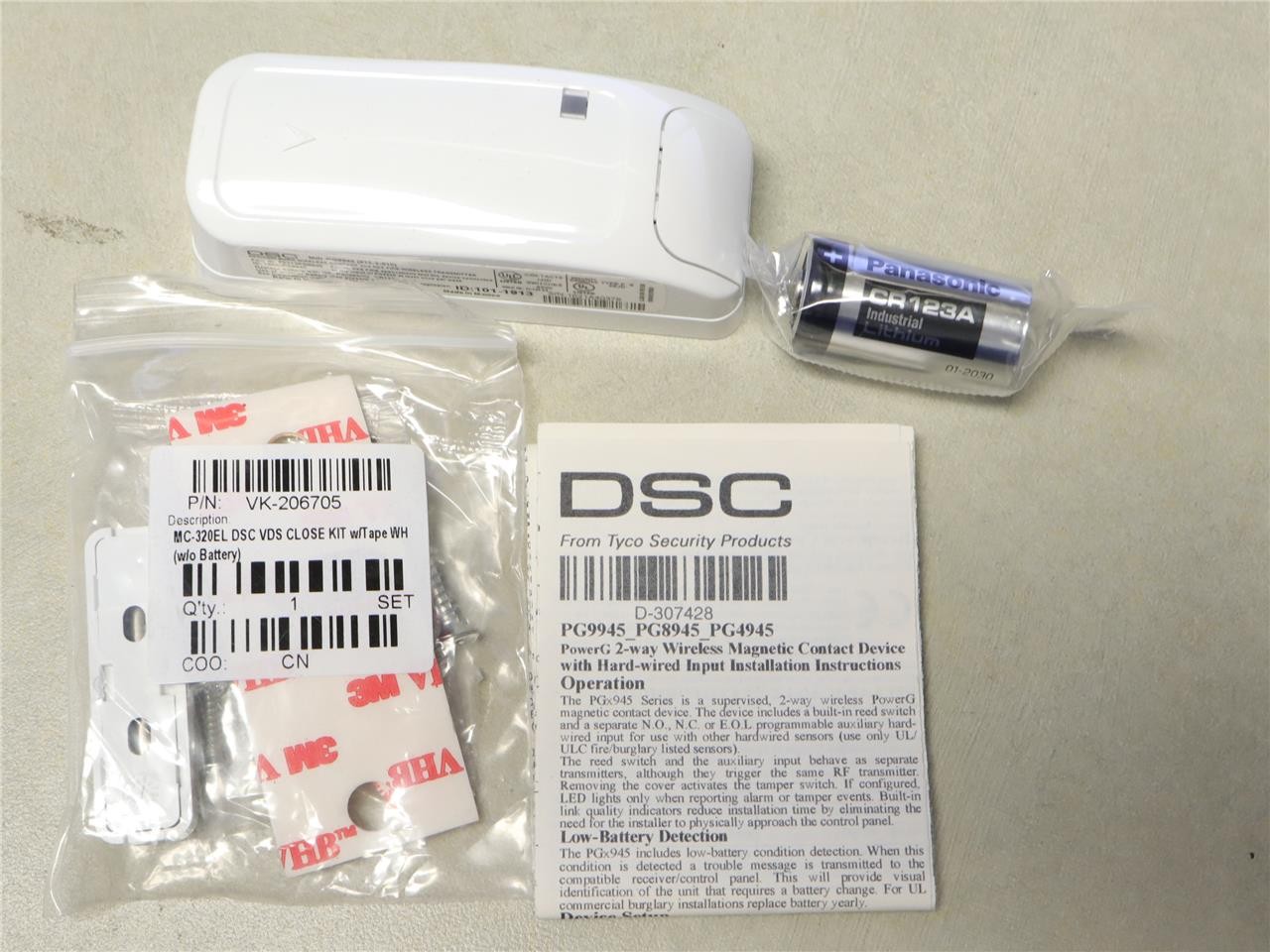 DSC PG9945 PowerG Wireless Security Contact with Auxiliary Input