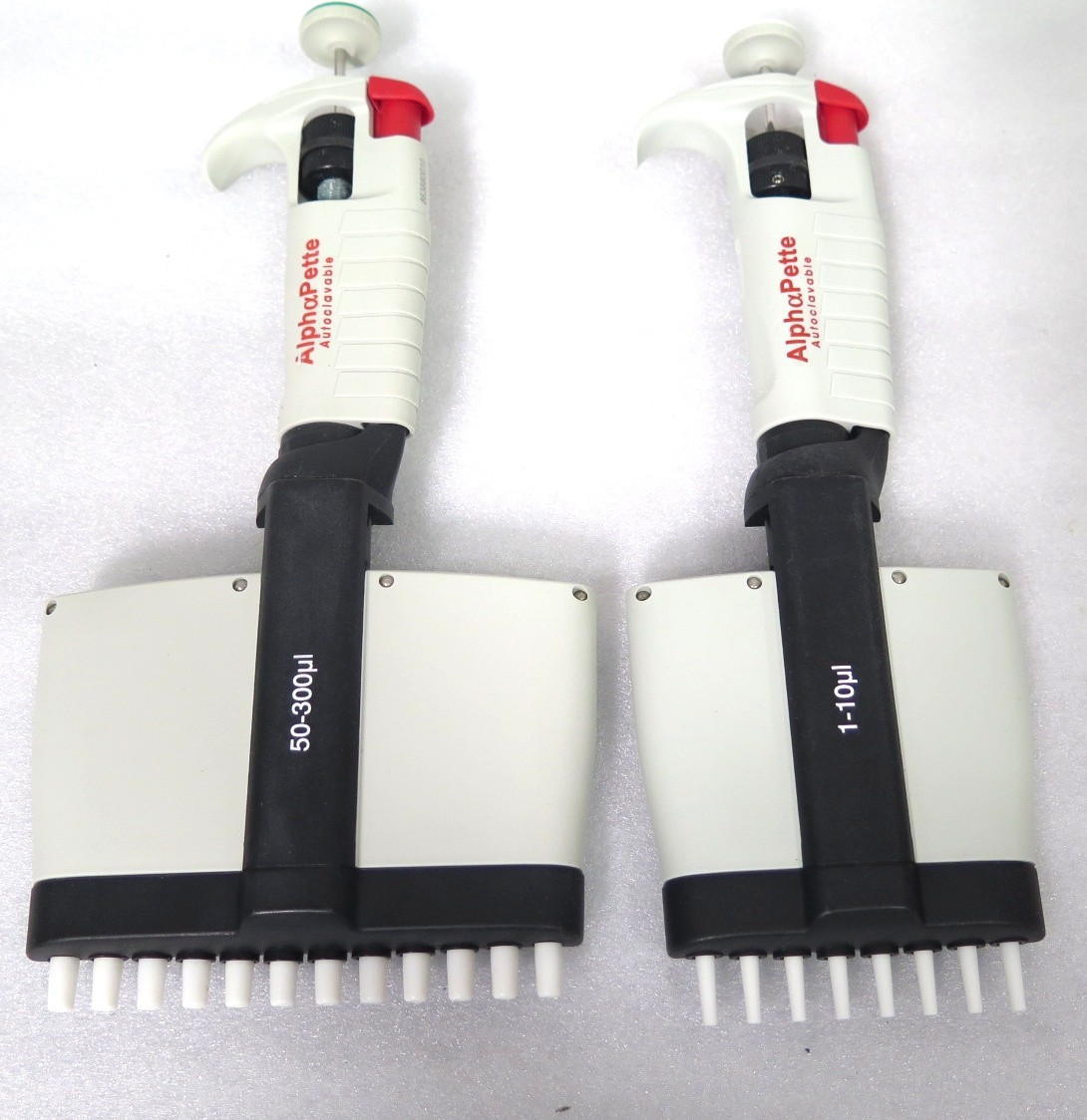 R200129 (2) Molecular Technologies AlphaPette Multichannel Pipettes 8-12 Channel